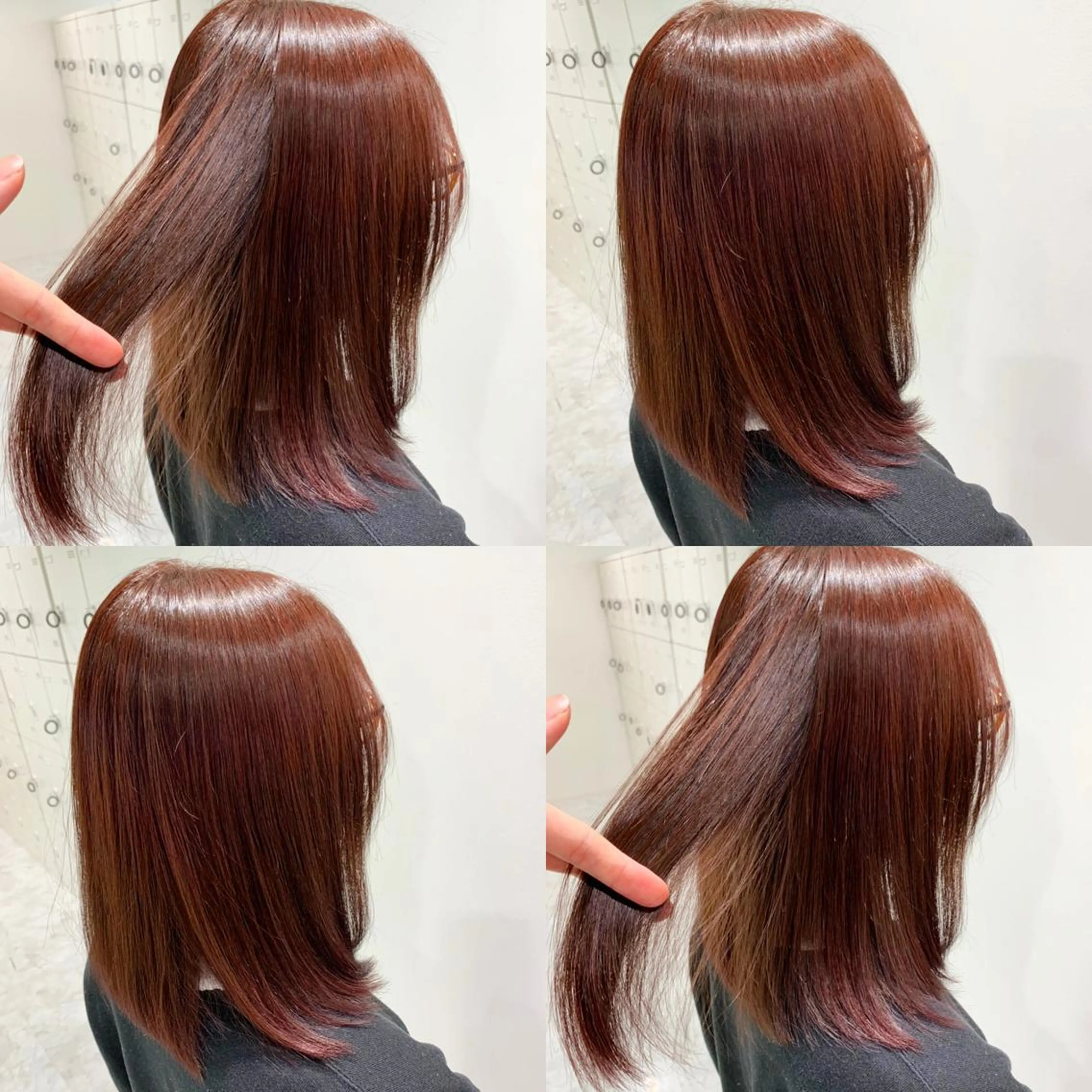 ミディアム ヘアカラー ヘッドスパ ヘアセット I S所属・🌿透明感カラー‪ 縮毛矯正✨かずきのヘアスタイル