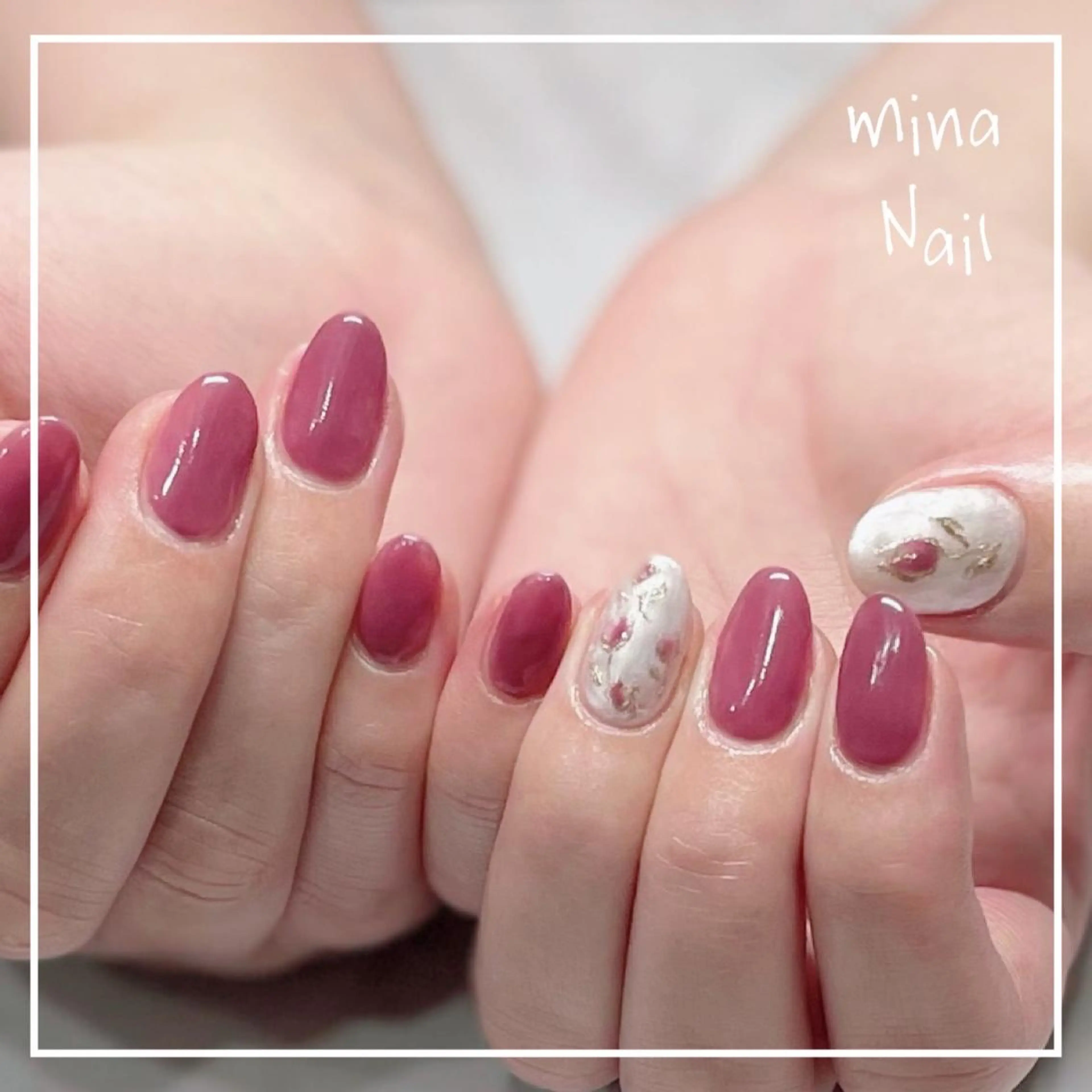 ネイル フラワーネイル 春ネイル mina Nailのネイルデザイン