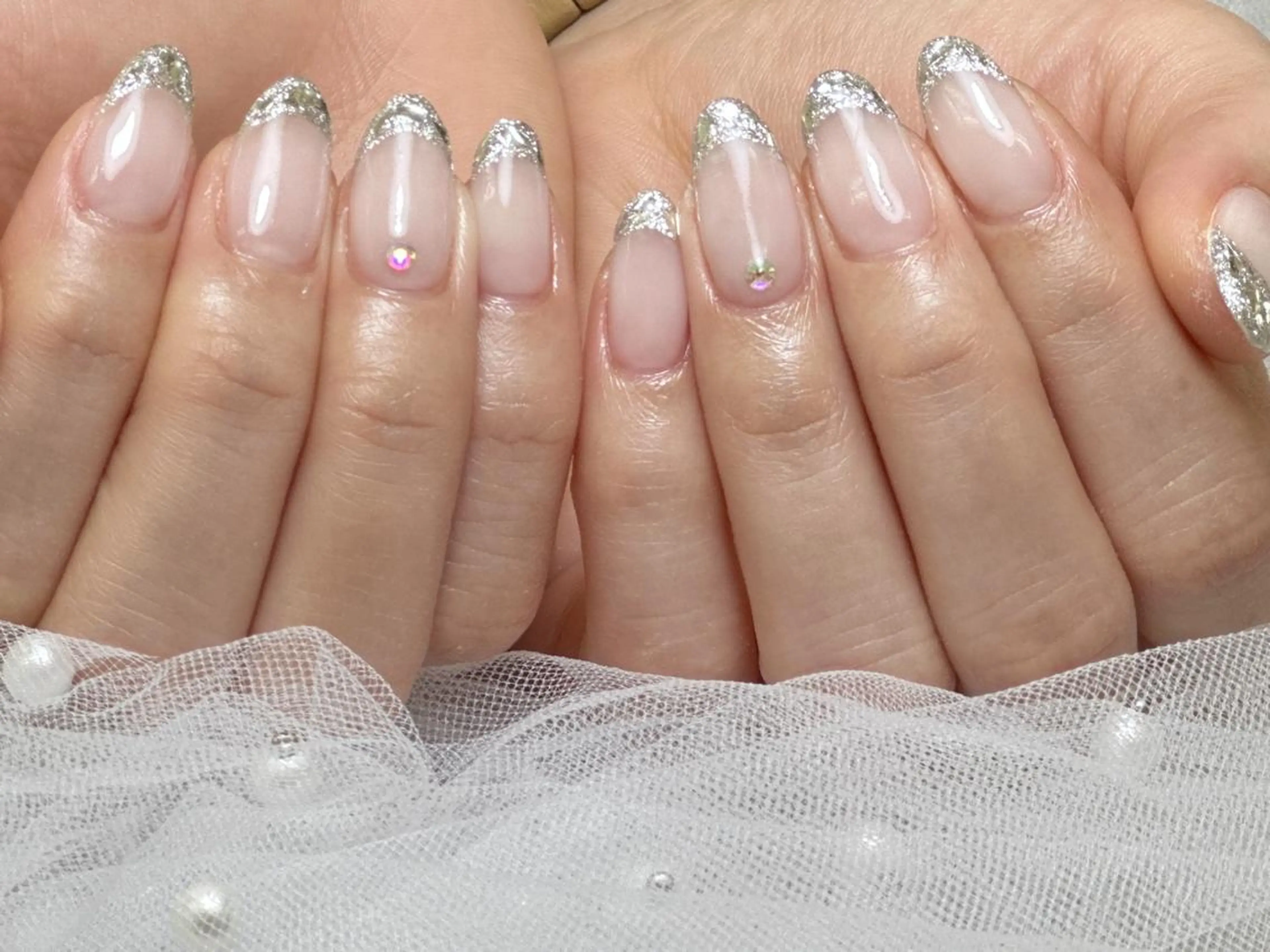 【新規オフ無料】 ✨ガラスフレンチ✨(ベース色あり)の写真