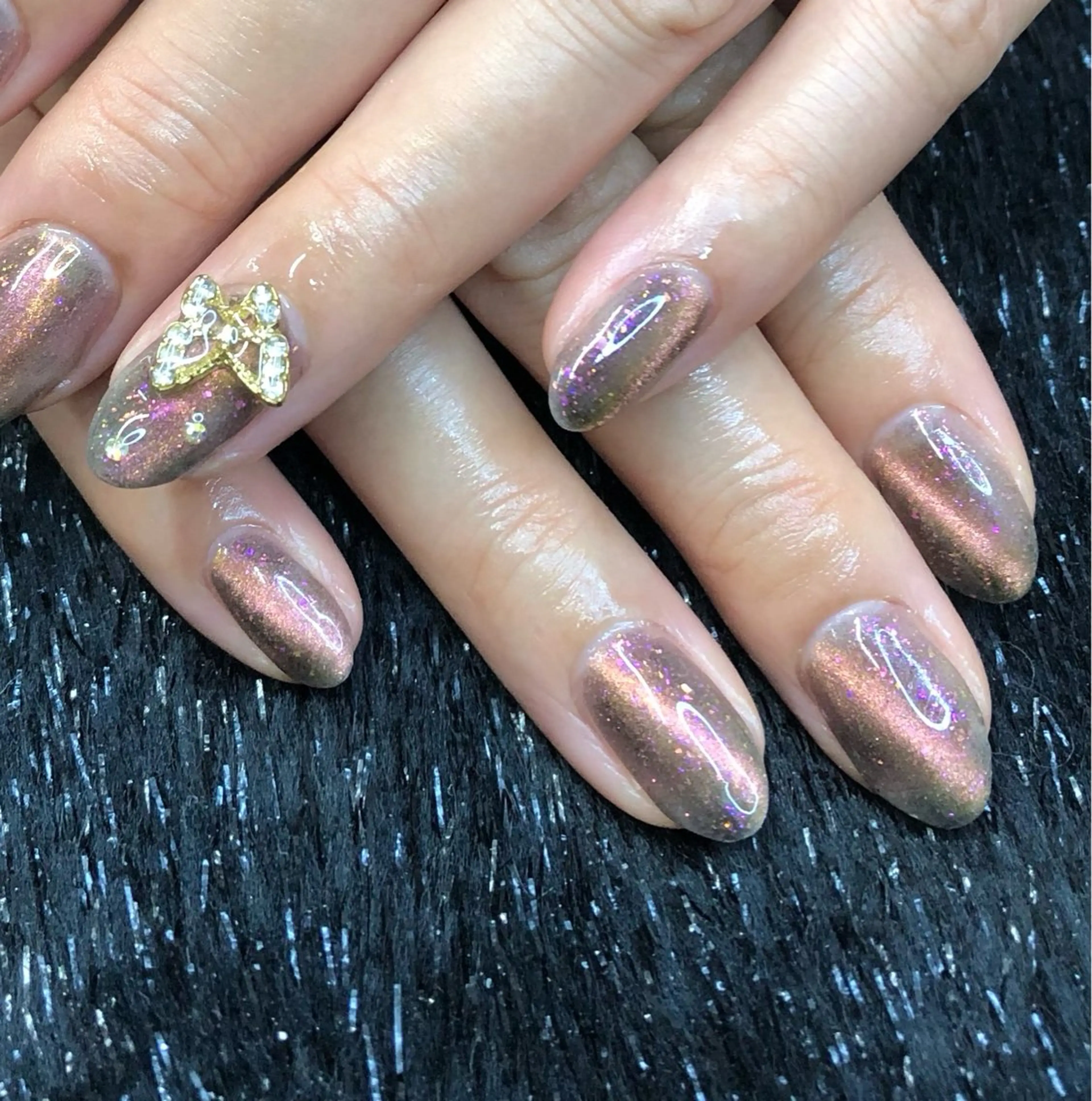 ネイル 成人式 フレンチネイル ジェルネイル ガラスフレンチ グラデーション 大門浜松町 ネイルのネイルデザイン