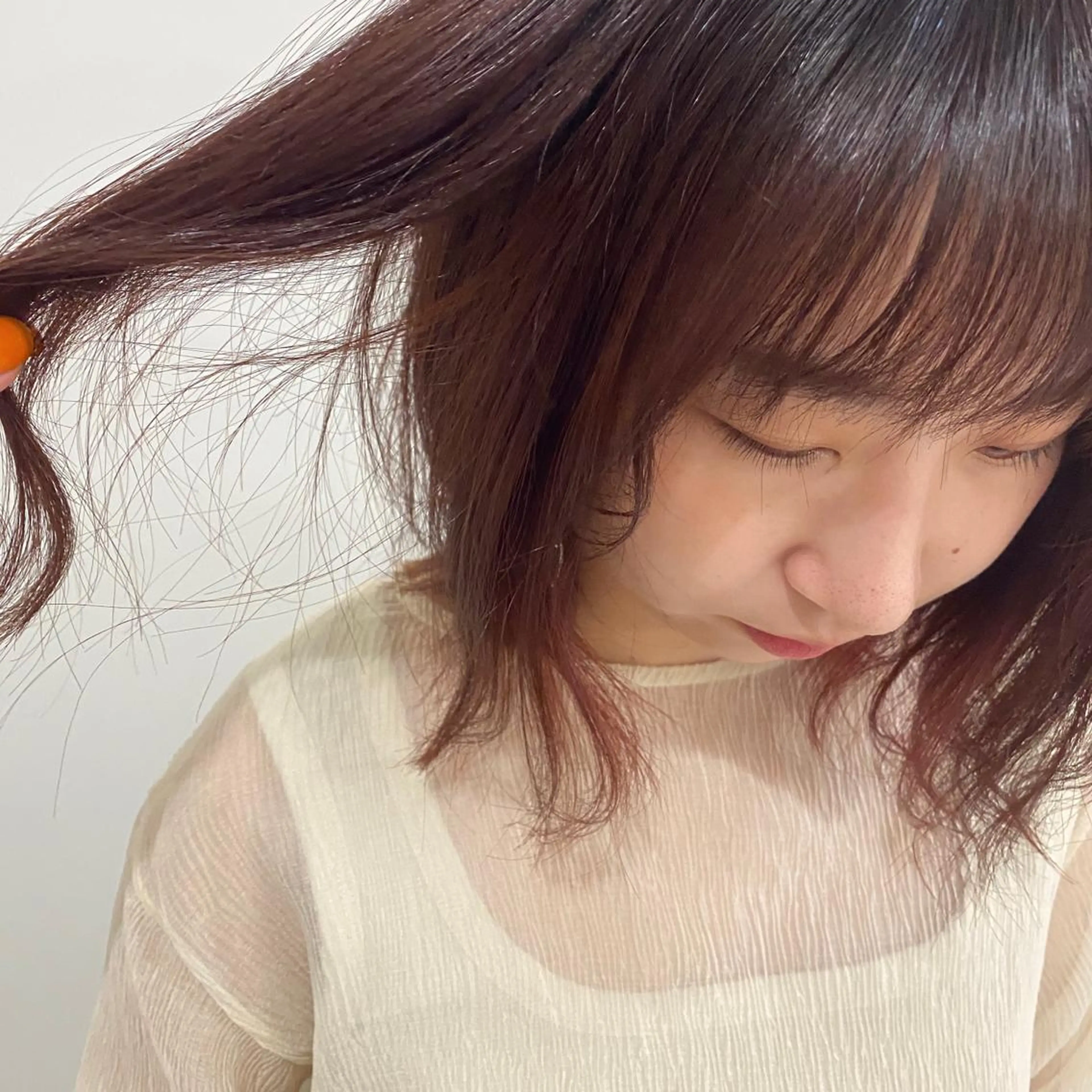 🐿女性限定💙💚ナチュラル前髪縮毛矯正🍭4400円の写真