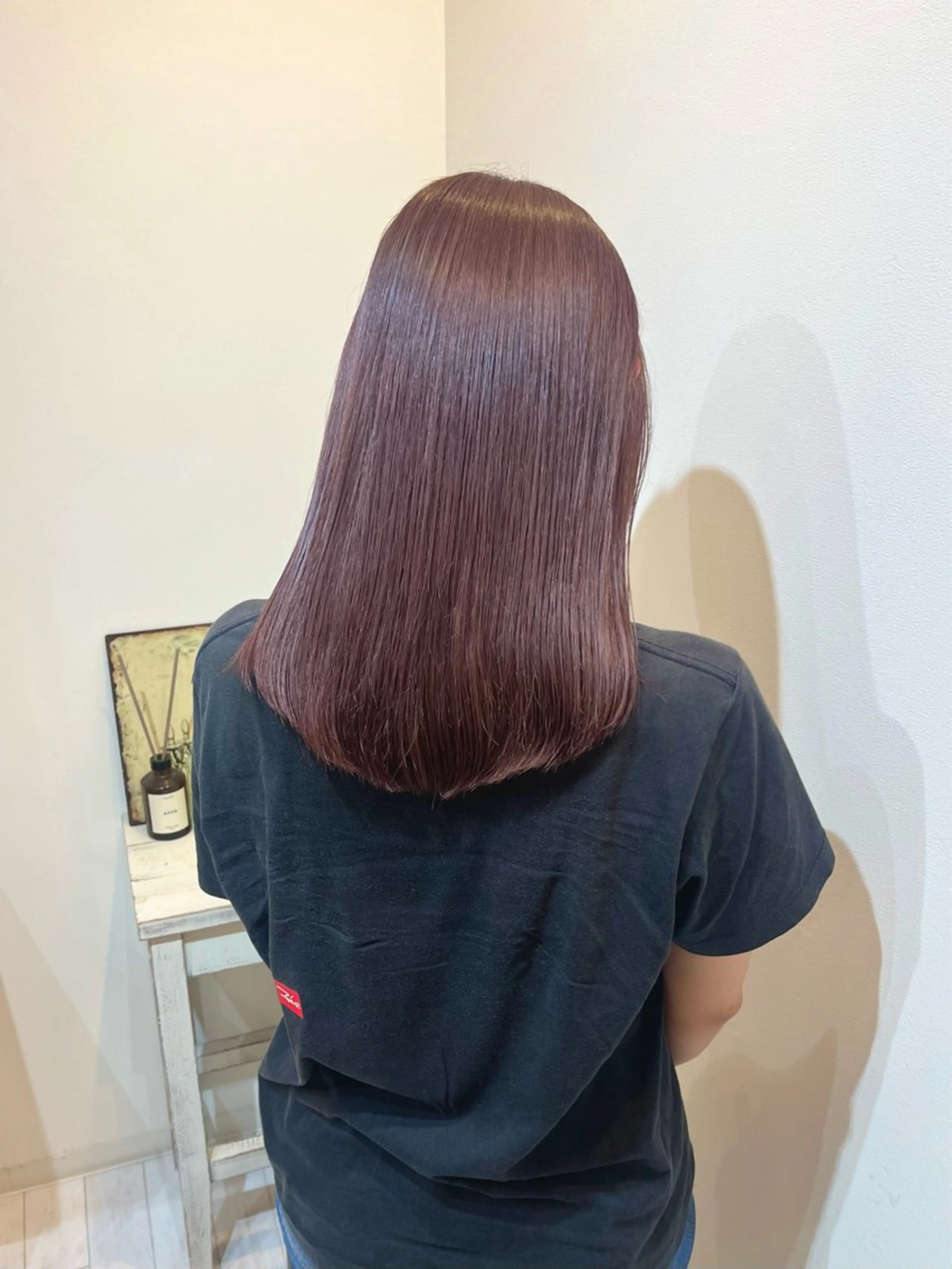 ミディアム ピンクブラウン 🪞Unge チヒロ 女性限定のヘアスタイル