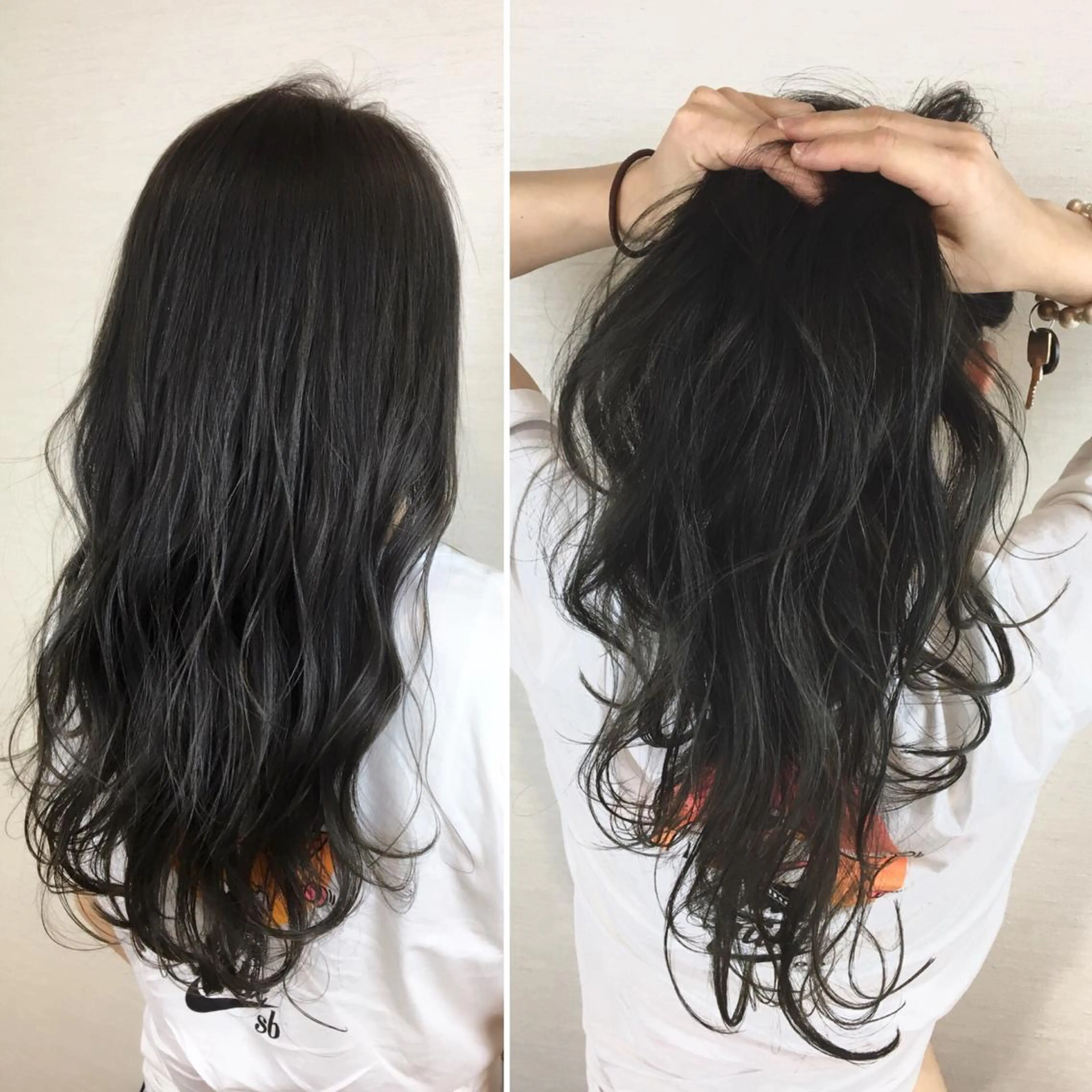 ロング ブリーチなしダブル/ レイヤーカット 小棹のヘアスタイル