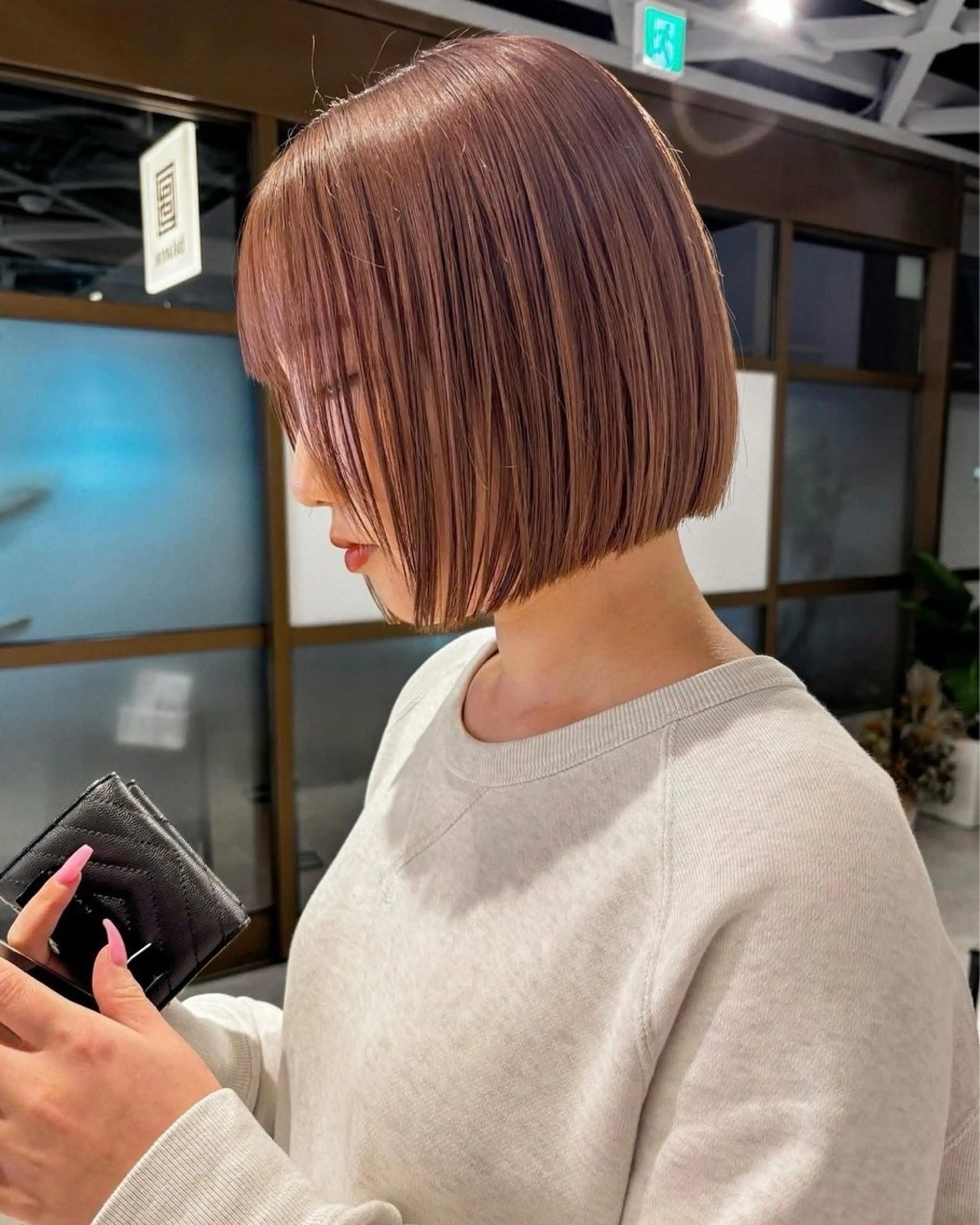 ミディアム ボブ 奥川拓哉/倉敷/中庄 /髪質改善/レイヤーのヘアスタイル