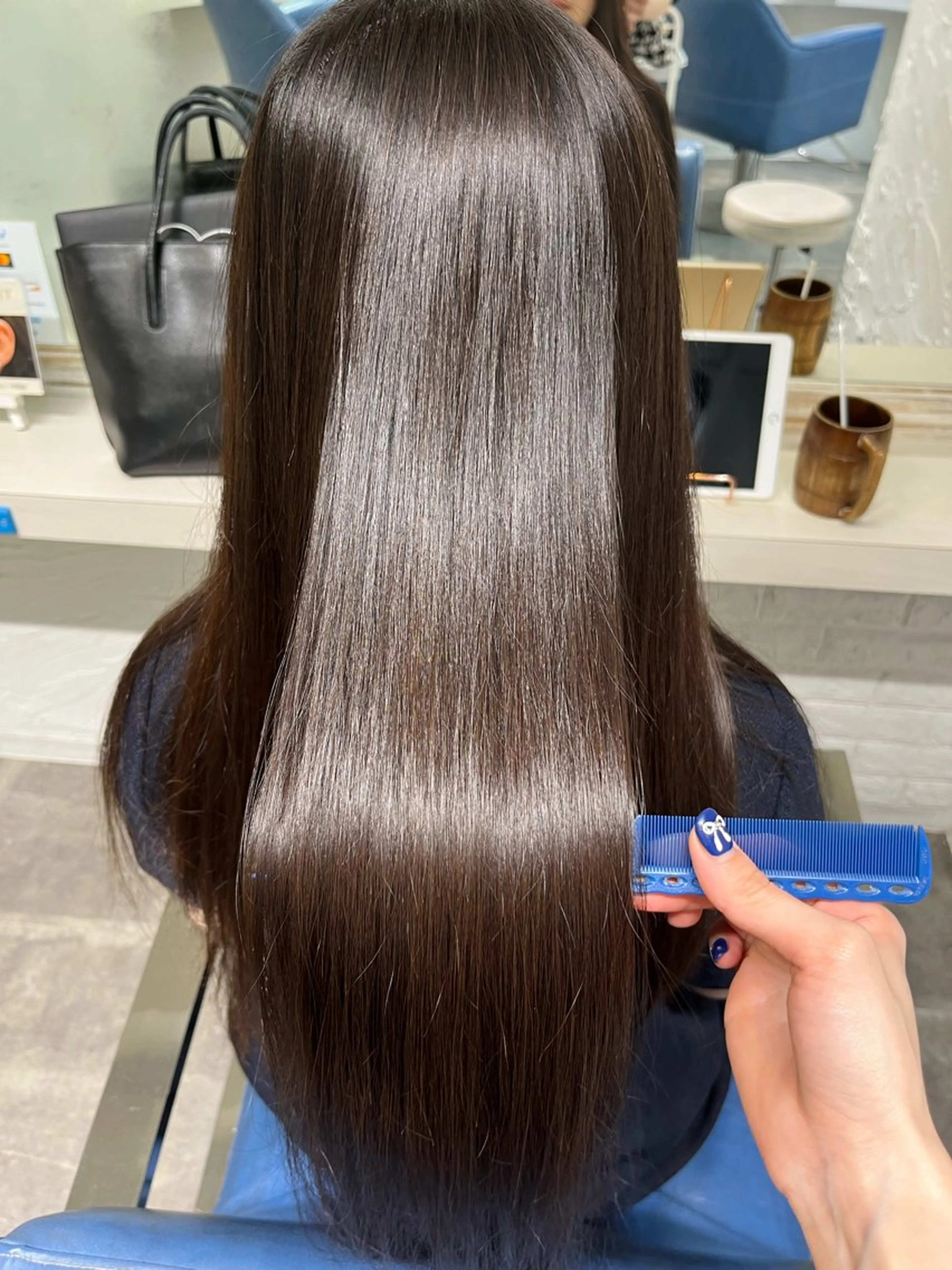 ロング 縮毛矯正 ヘッドスパ uros.所属・🩵aiko / モデル募集中️🩵のヘアスタイル