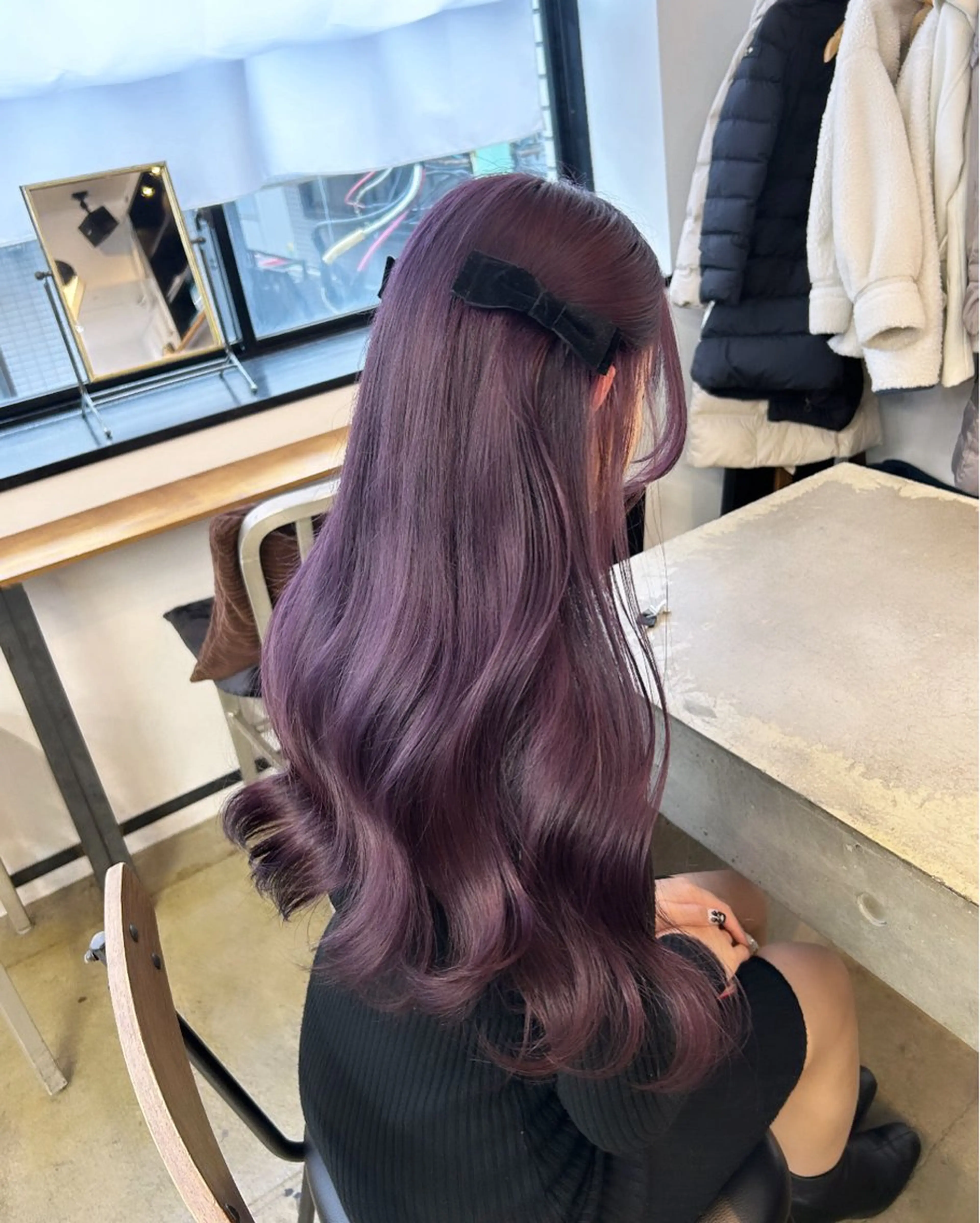 ロング カラー ヘアアレンジ ヘアカラー トリートメント 🎀暖色カラー🎀 ♡yurika♡のヘアスタイル