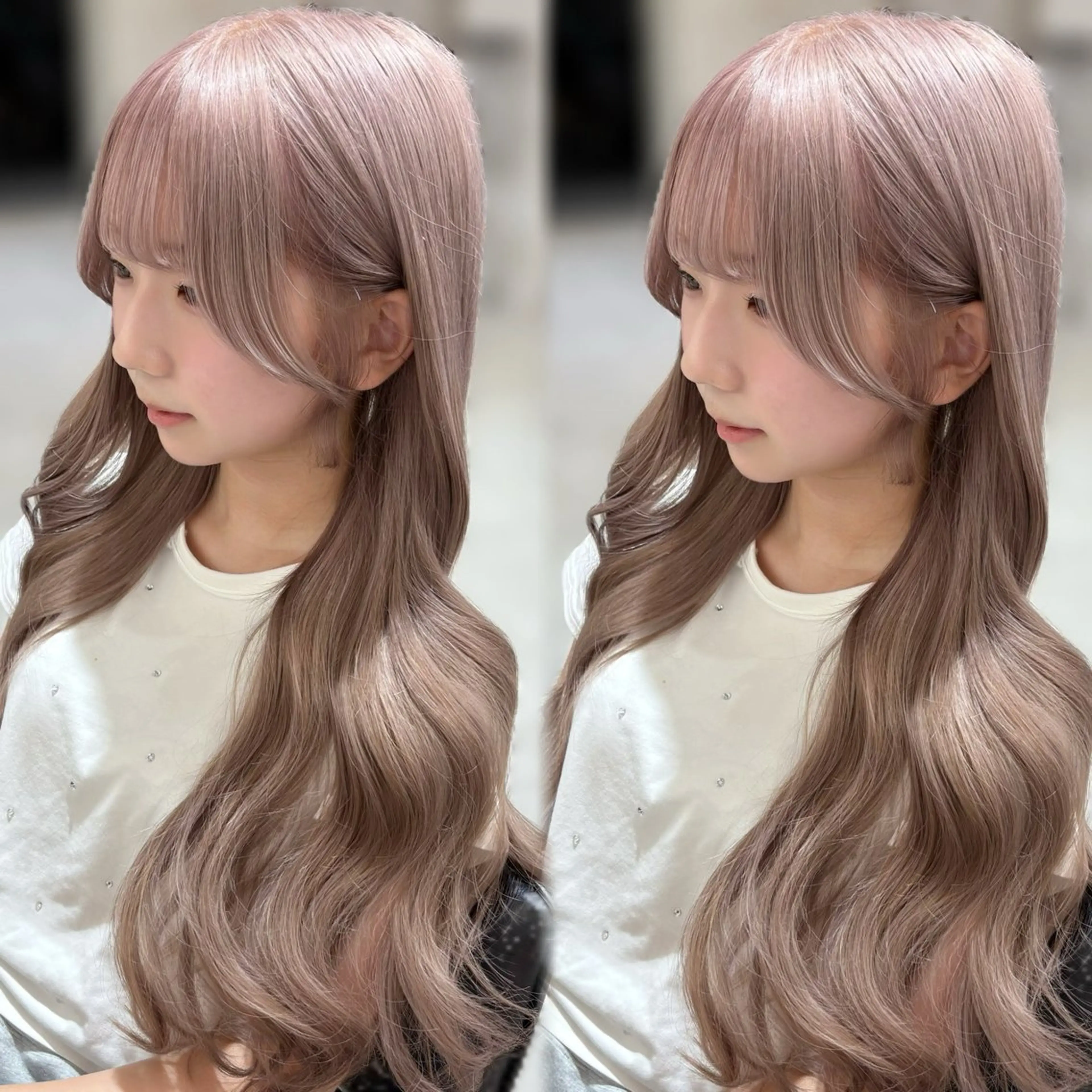 ロング カラー 顔周りカット カット ヘアカラー トリートメント 艶髪🤎透明感カラー 渋谷/ririkaのヘアスタイル