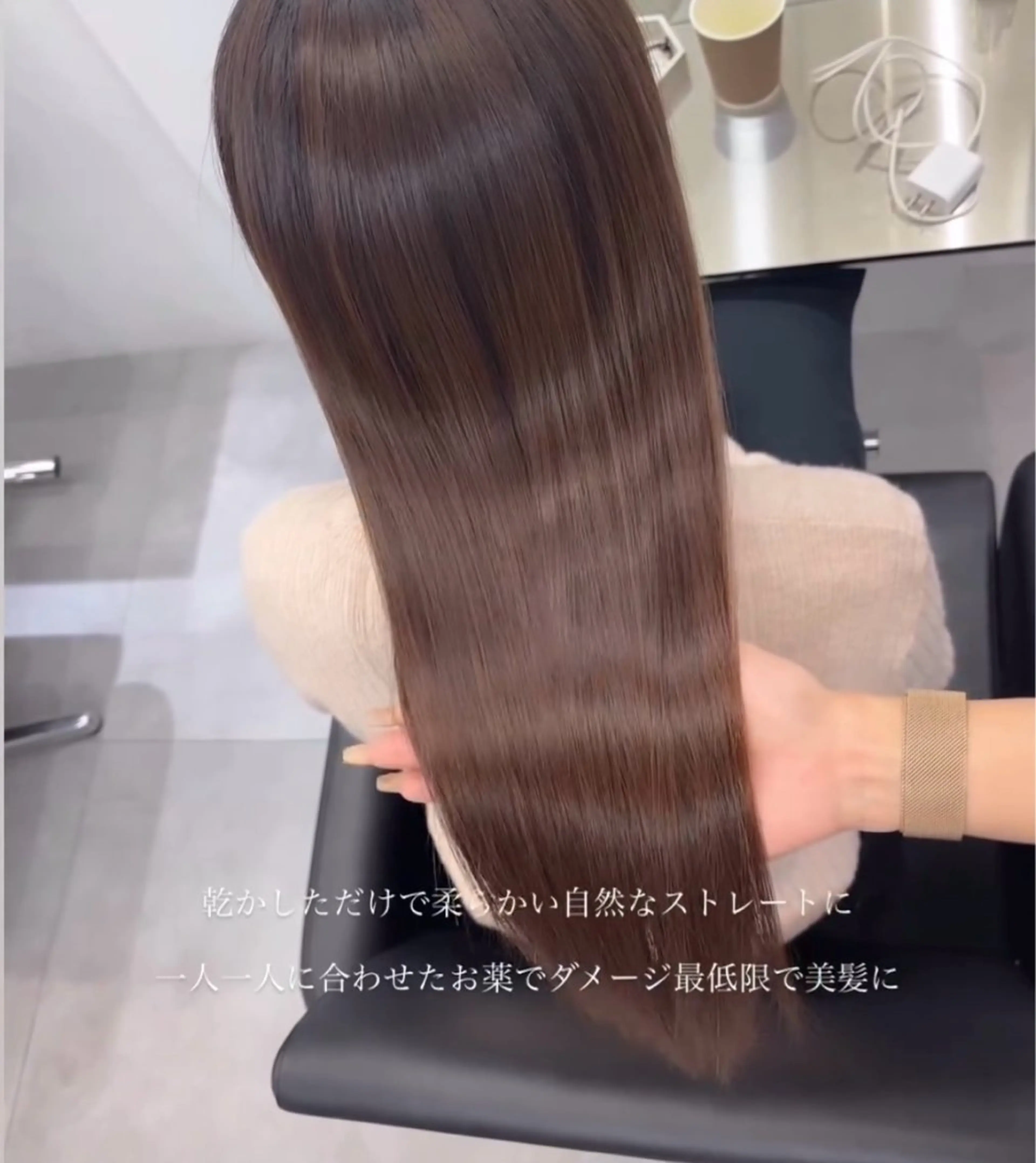 ロング カラー パーマ 縮毛矯正 巻ける縮毛矯正 Sachi🐰のヘアスタイル