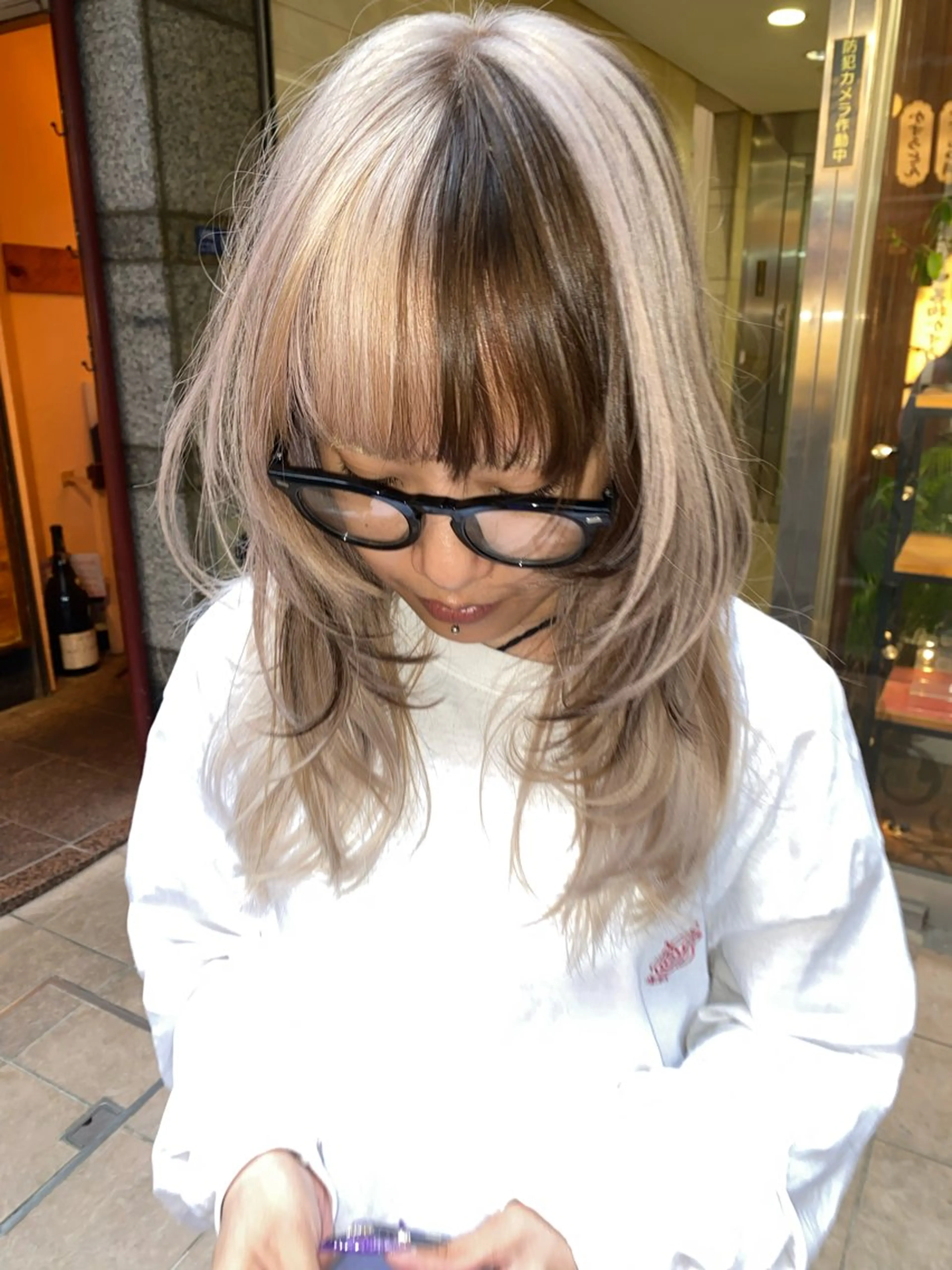 セミロング カラー ヘアカラー givet所属・心斎橋/デザインカラ ー/海外風/ナツミのヘアスタイル