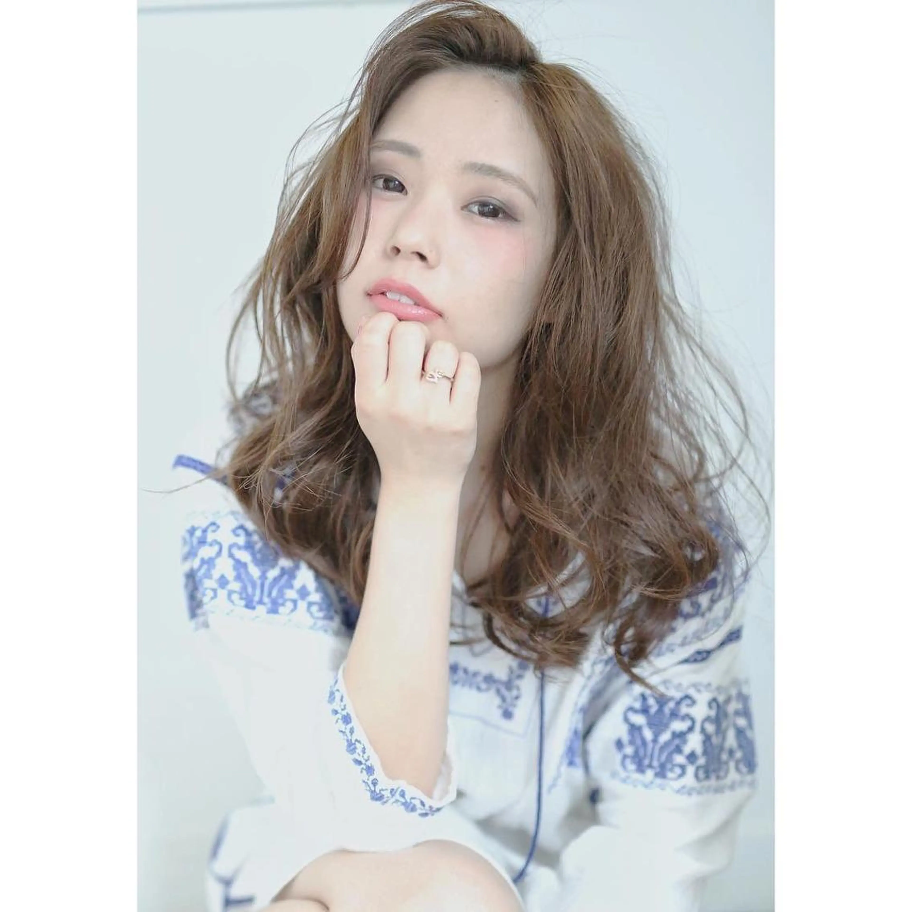 ミディアム カラー パーマ キッズ 指名支持率NO.1 スタイリストのヘアスタイル