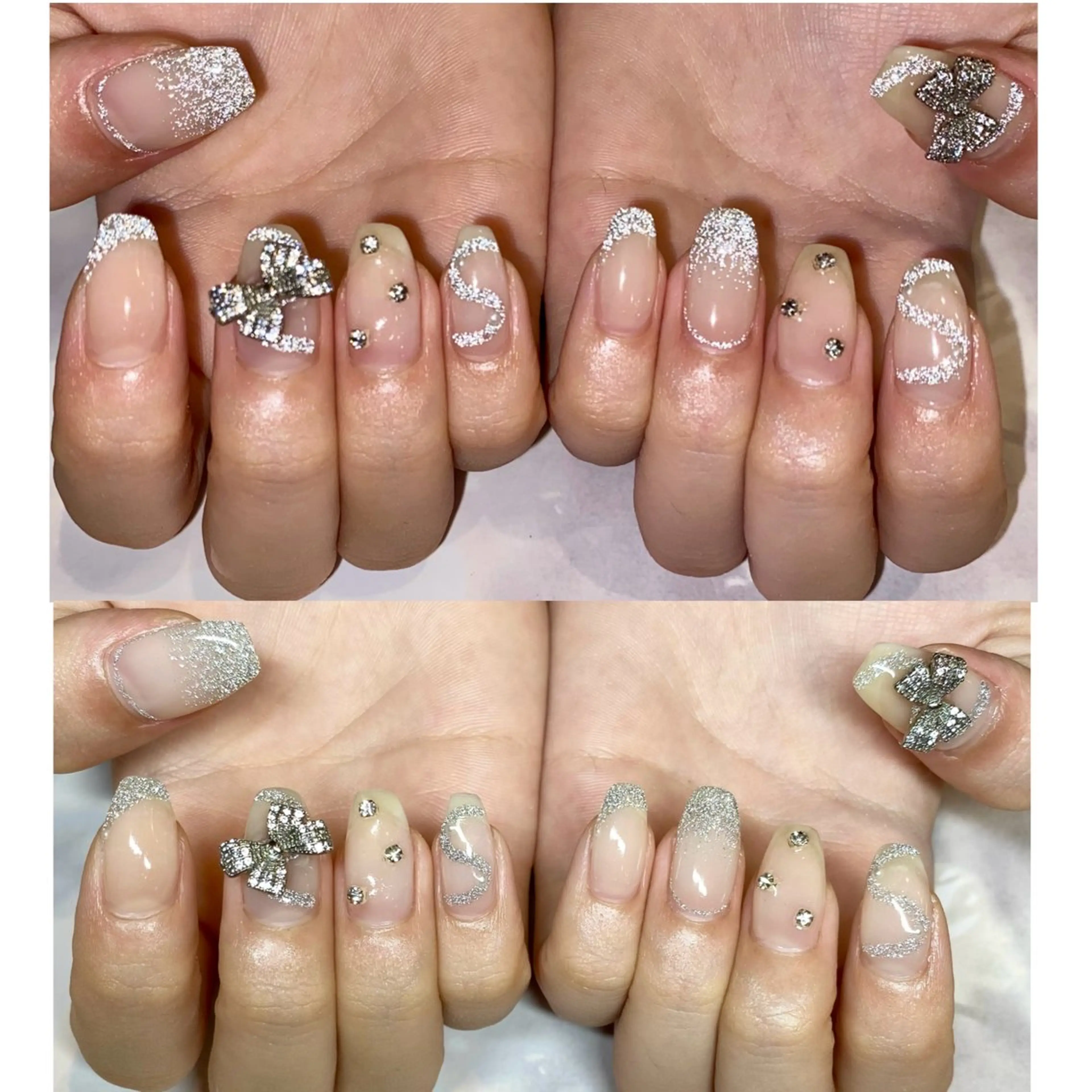 ネイル フラッシュネイル キラキラネイル ハンドネイル 優花joieange 心斎橋店のネイルデザイン