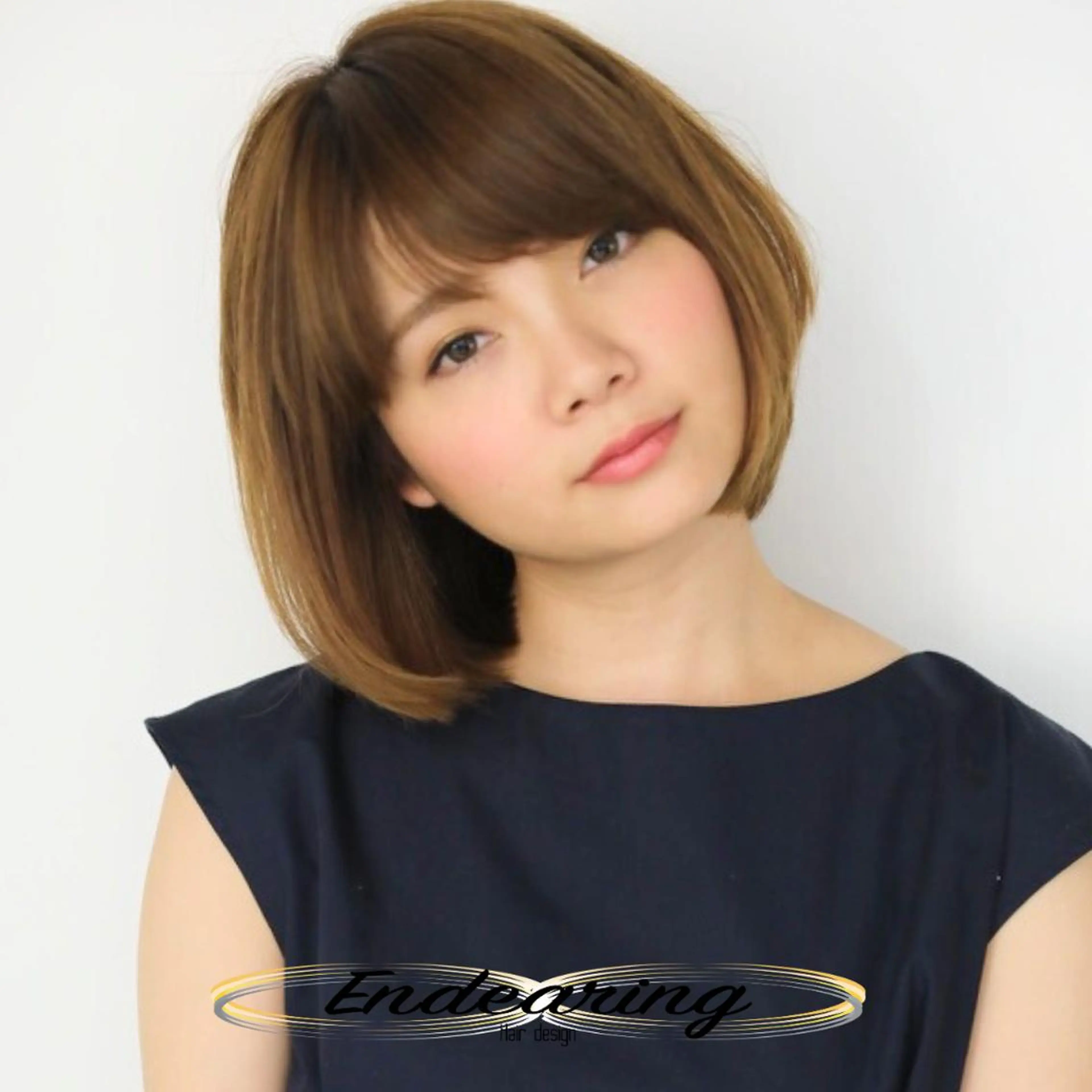 カラー ブラウンカラー 透明感カラー ボブ デート ヘアカラー Endearing 銀座/レイヤーカットのヘアスタイル