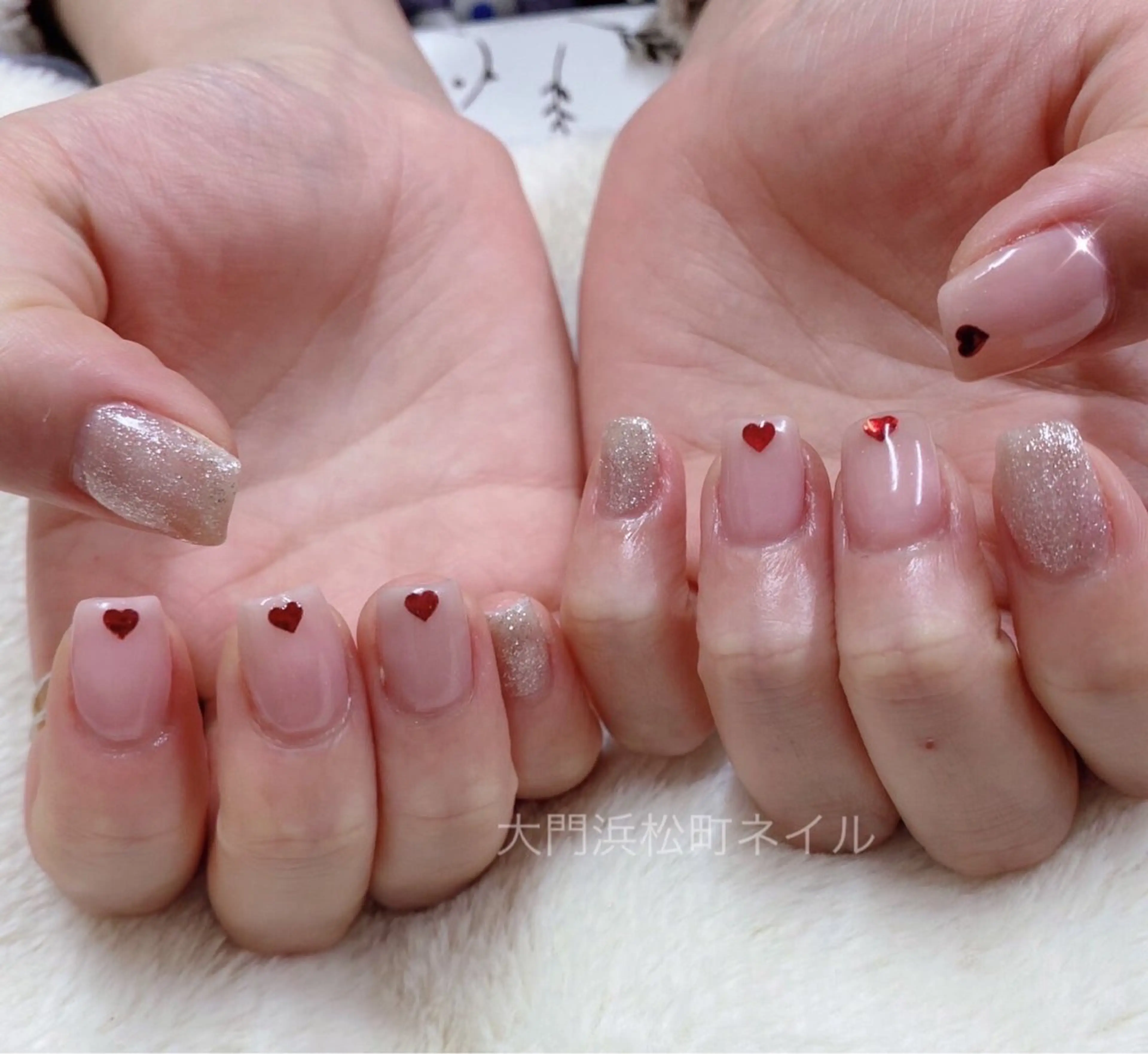ネイル フレンチネイル ガラスフレンチ マグネットネイル ミラーネイル 持ち込み 大門浜松町 ネイルのネイルデザイン