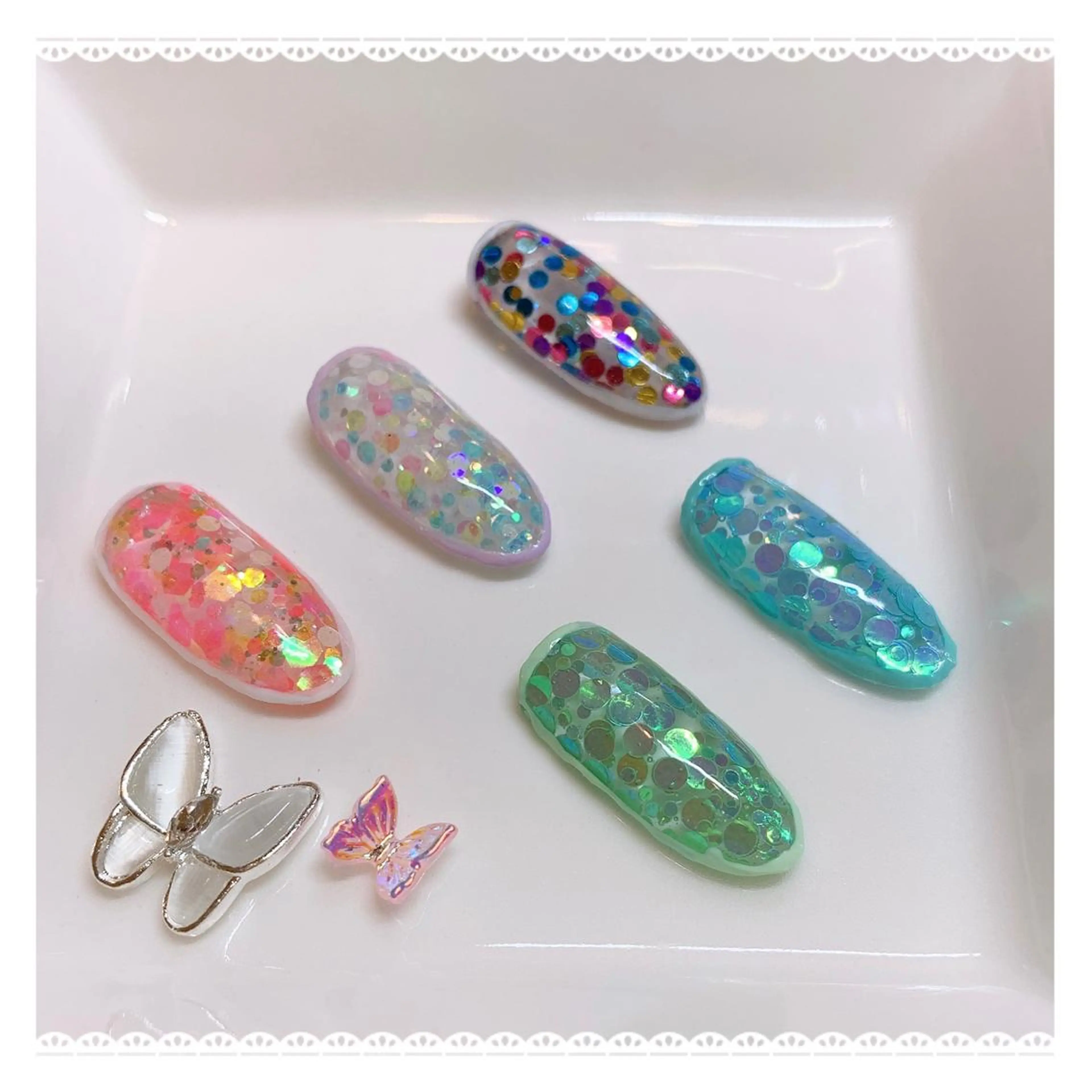 ネイル オーロラネイル キラキラネイル ｔe_ nailのネイルデザイン