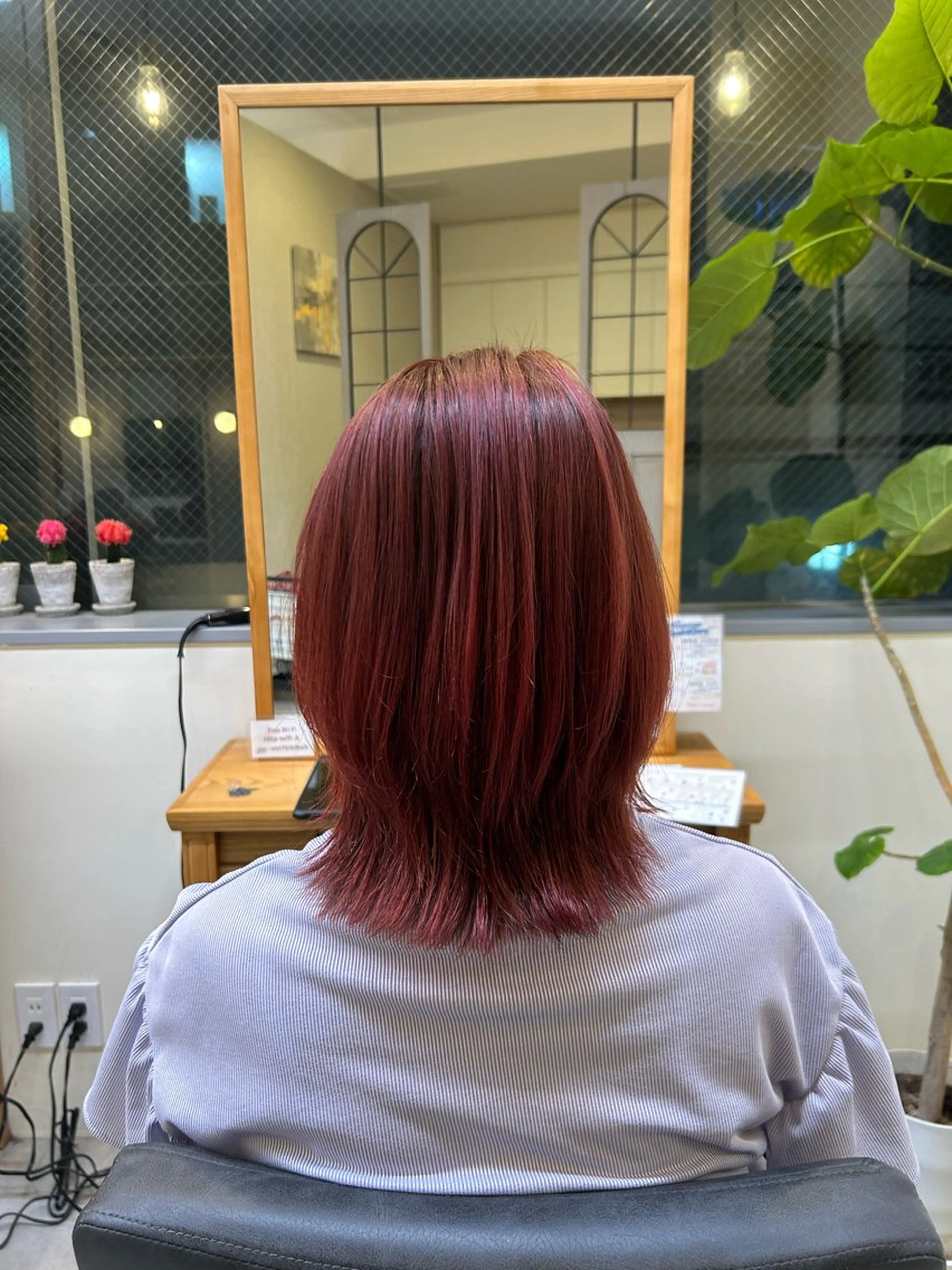 ミディアム カラー ピンクカラー ヘアカラー 村上 一葉のヘアスタイル