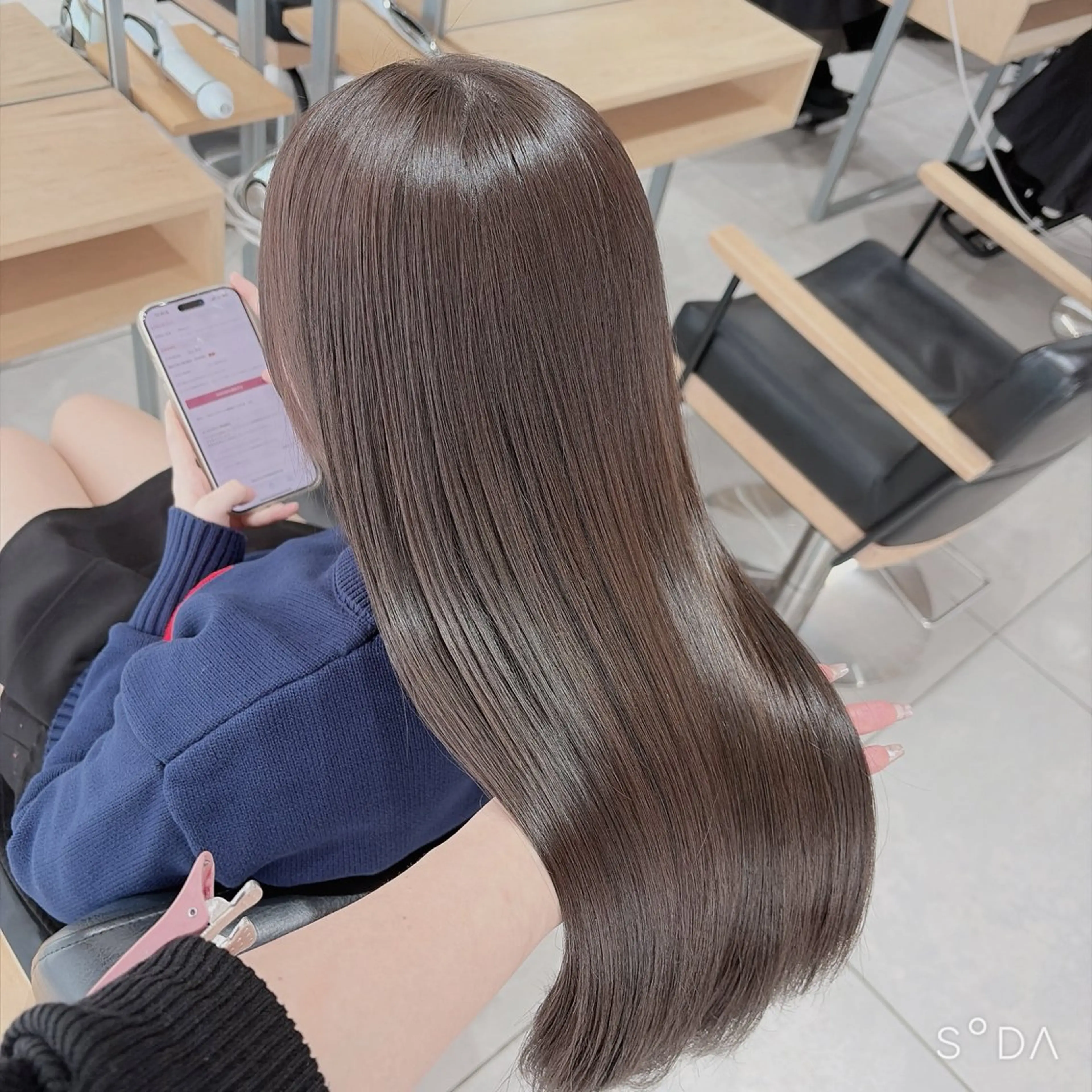 セミロング ヘアカラー ゆるふわ透明感カラー 🎀ほの/表参道のヘアスタイル