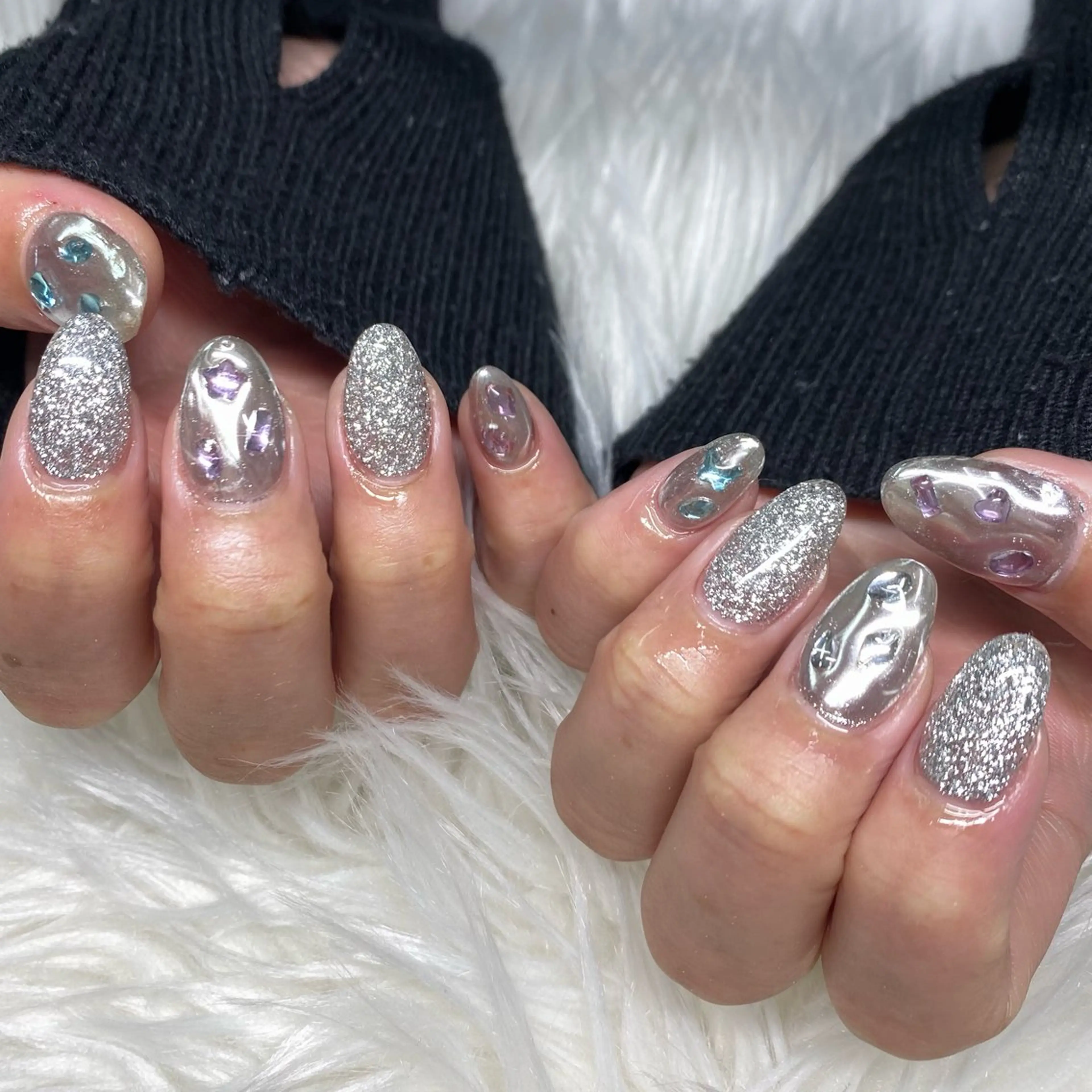 ネイル ミラーネイル ハンドネイル ハンドケア RaLa（ネイル&アイラッシュ）所属・🫧RaLa ⭐︎AYAKA🫧のネイルデザイン