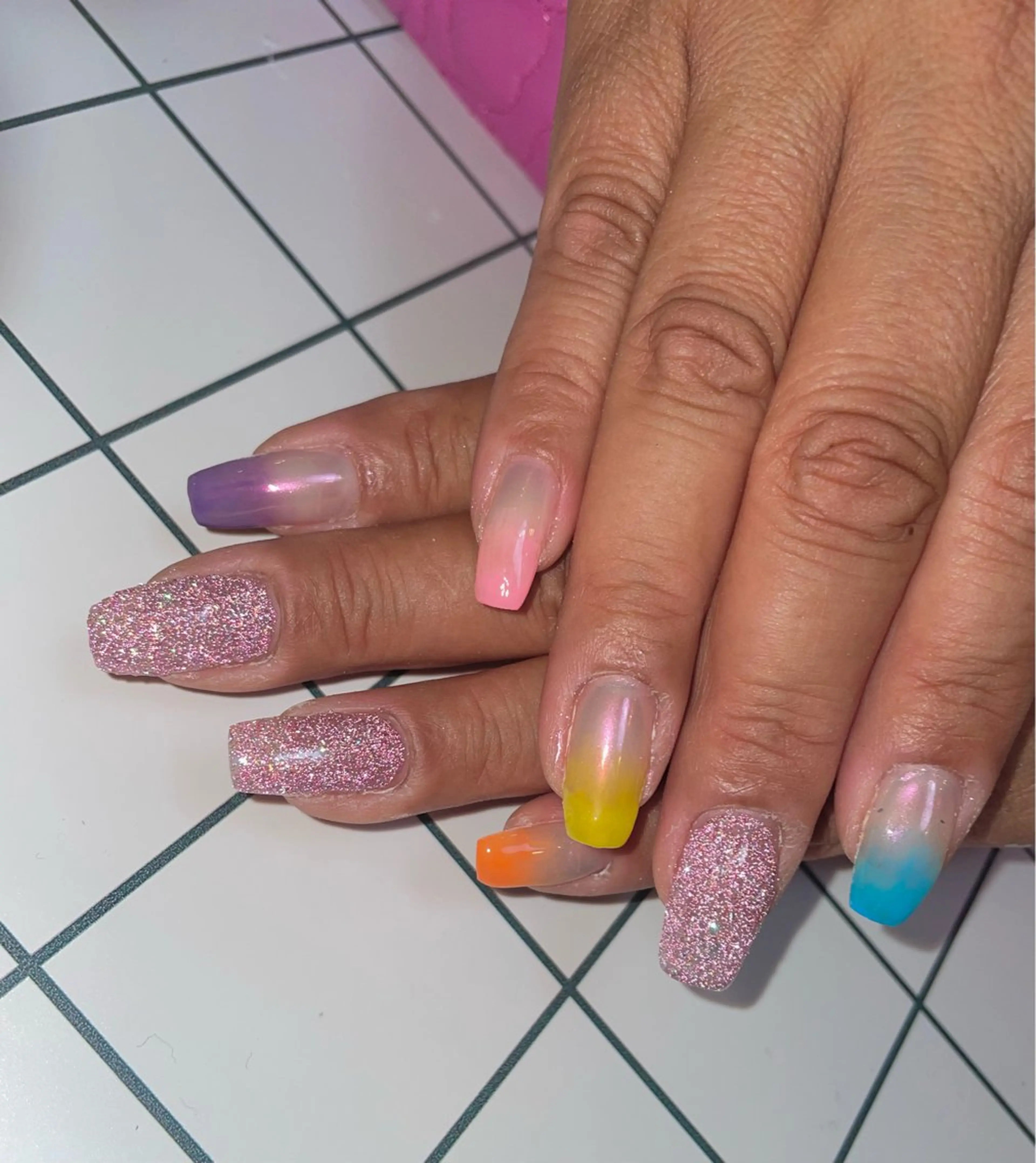 ネイル フラッシュネイル グラデーション ラメ(グリッター) nail salon POPPYのネイルデザイン