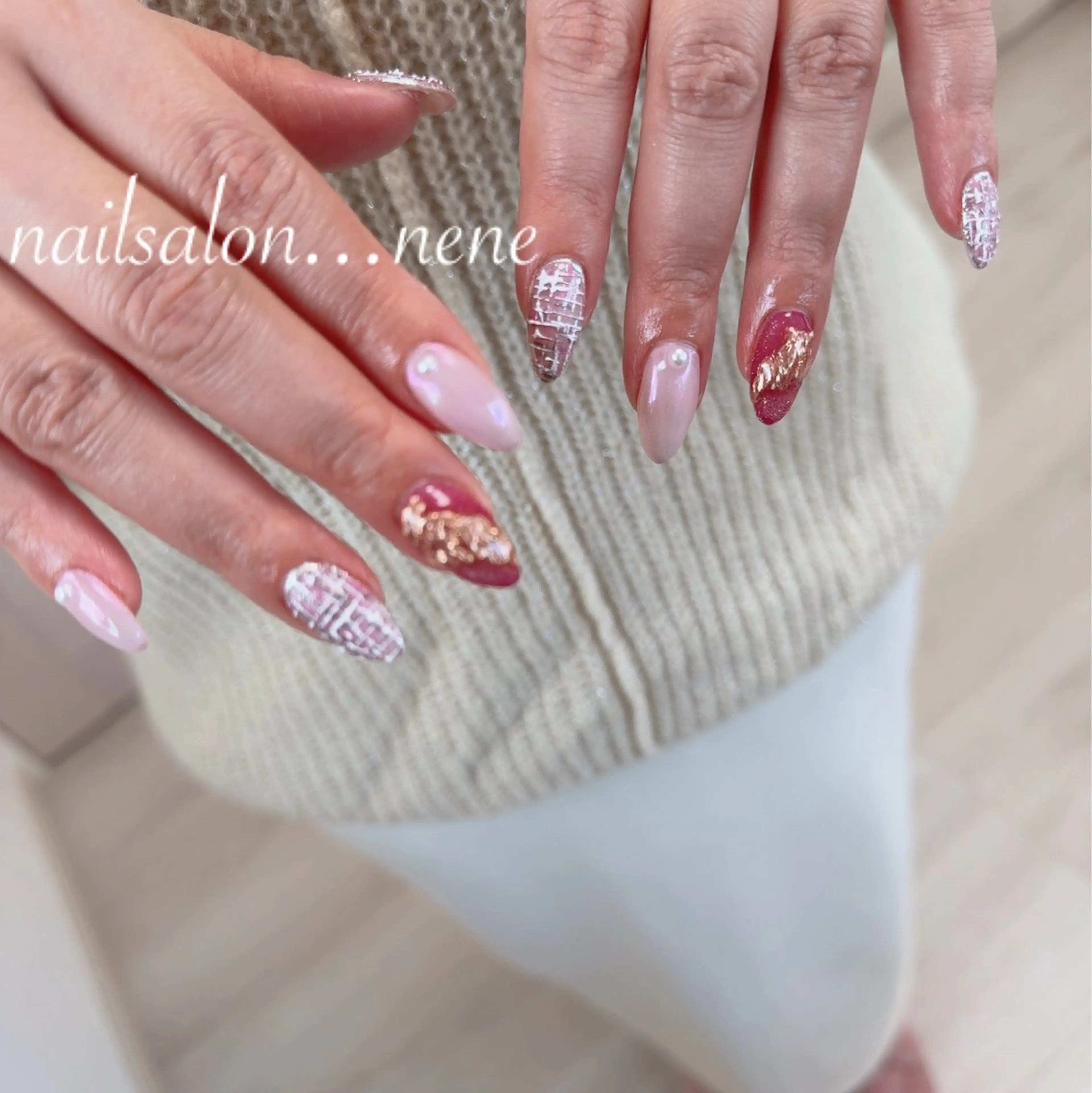 ネイル ツイードネイル nailsalon ...neneのネイルデザイン