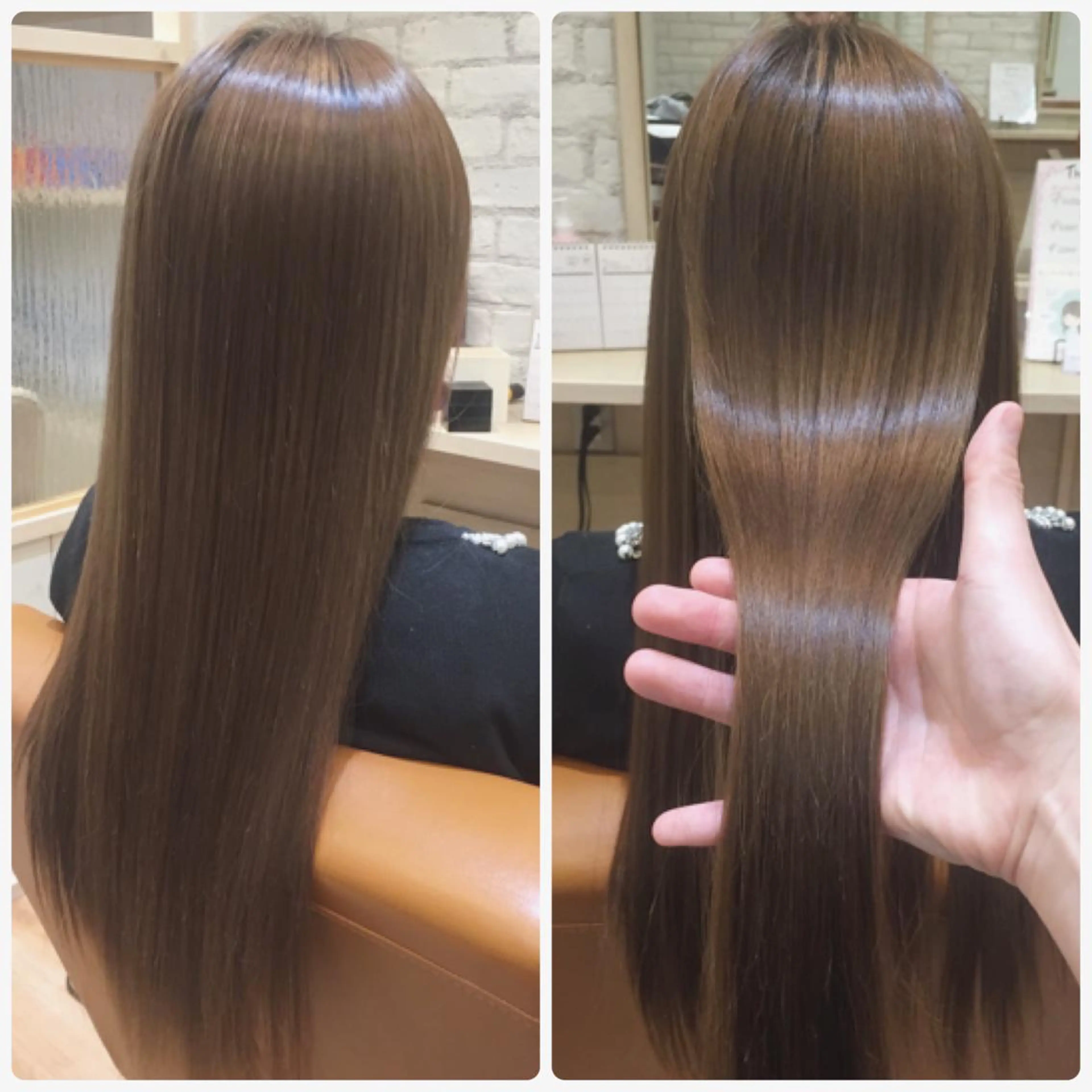 ミディアム セミロング ロング パーマ 髪質改善 縮毛矯正 courage所属・kanako カナコのヘアスタイル