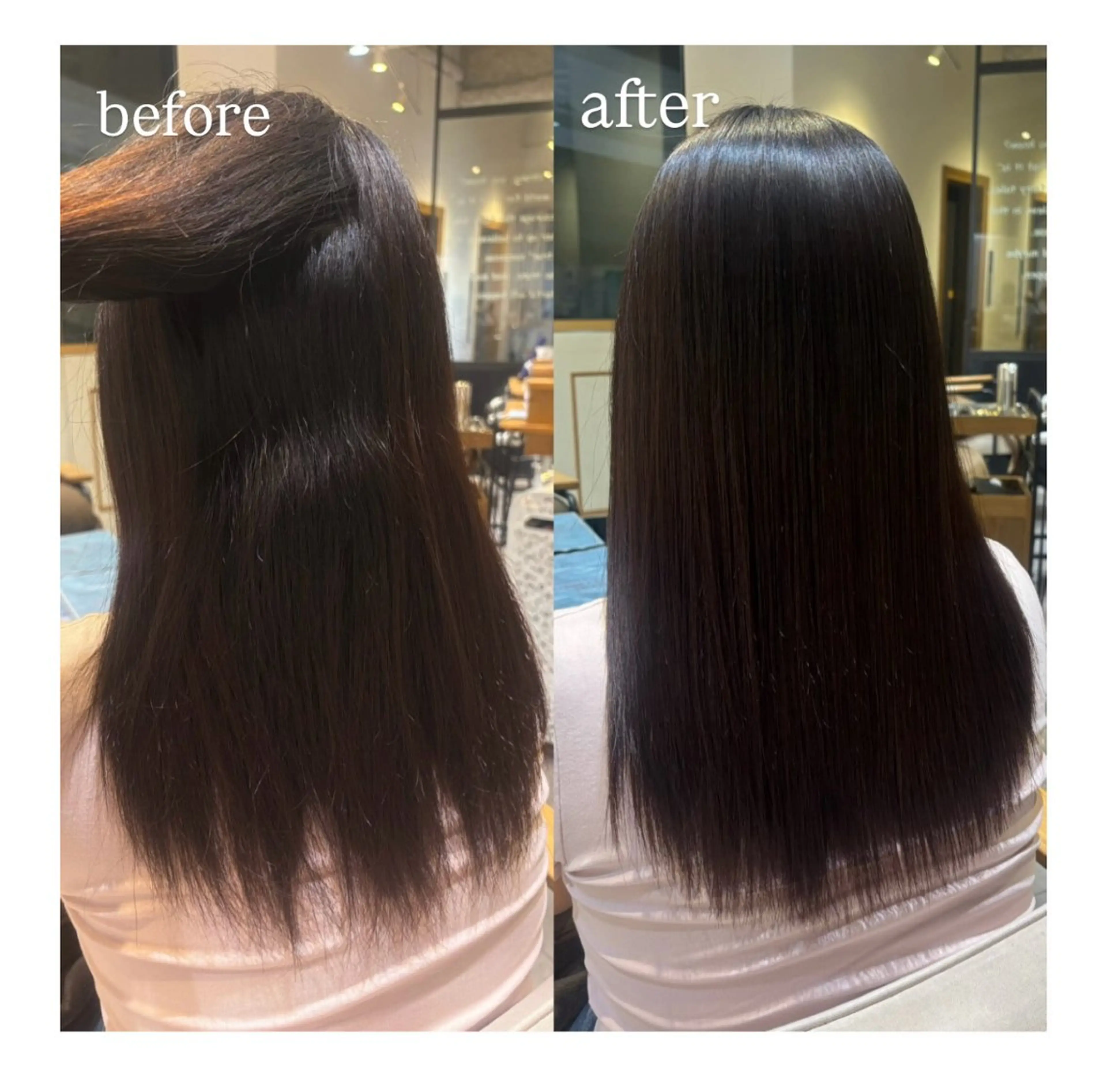 ロング 縮毛矯正 名嘉 穂乃花のヘアスタイル