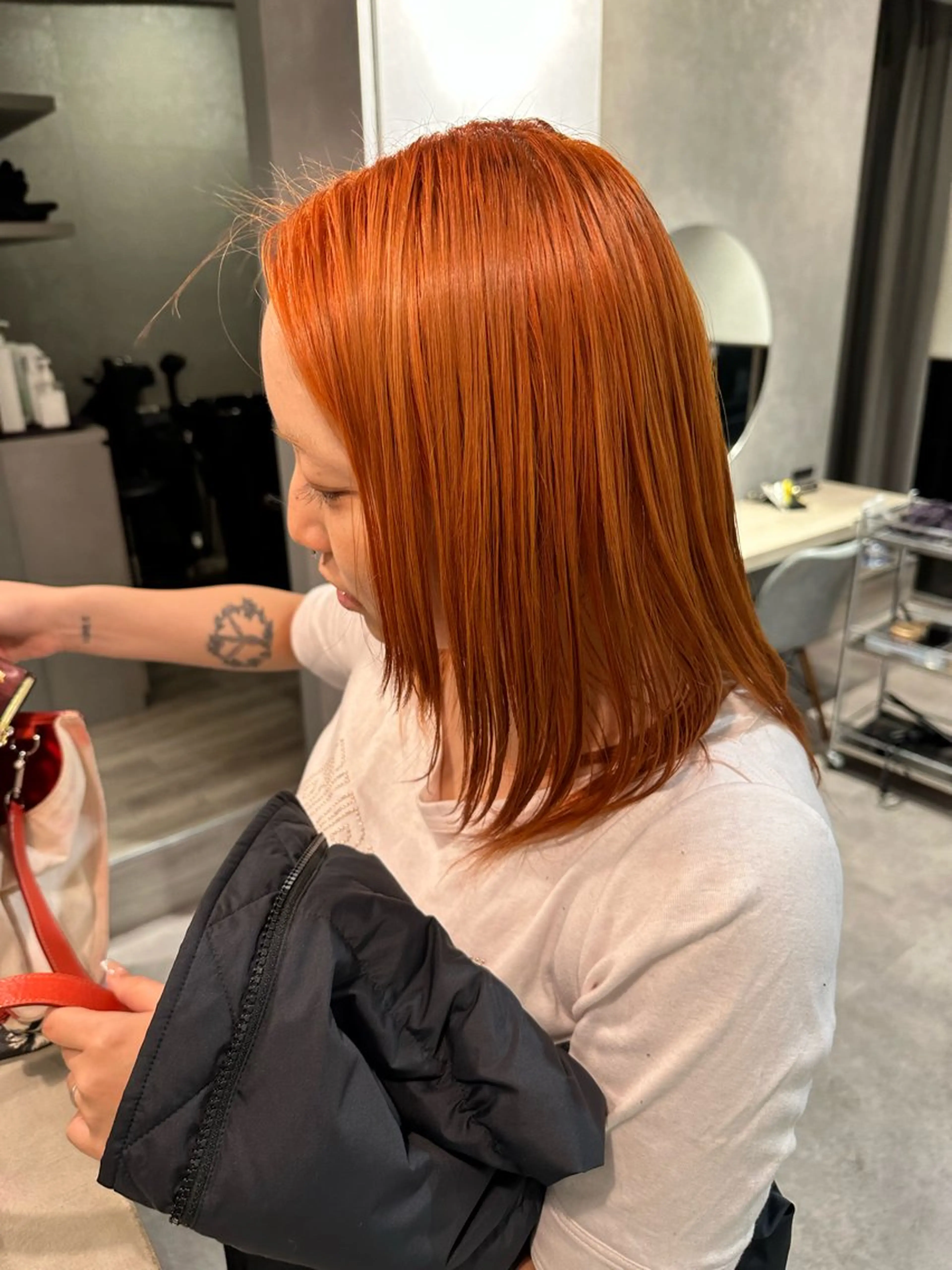 ミディアム カラー カット ヘアカラー 縮毛矯正 韓国風/オシャレ /縮毛矯正/滝口琴未のヘアスタイル