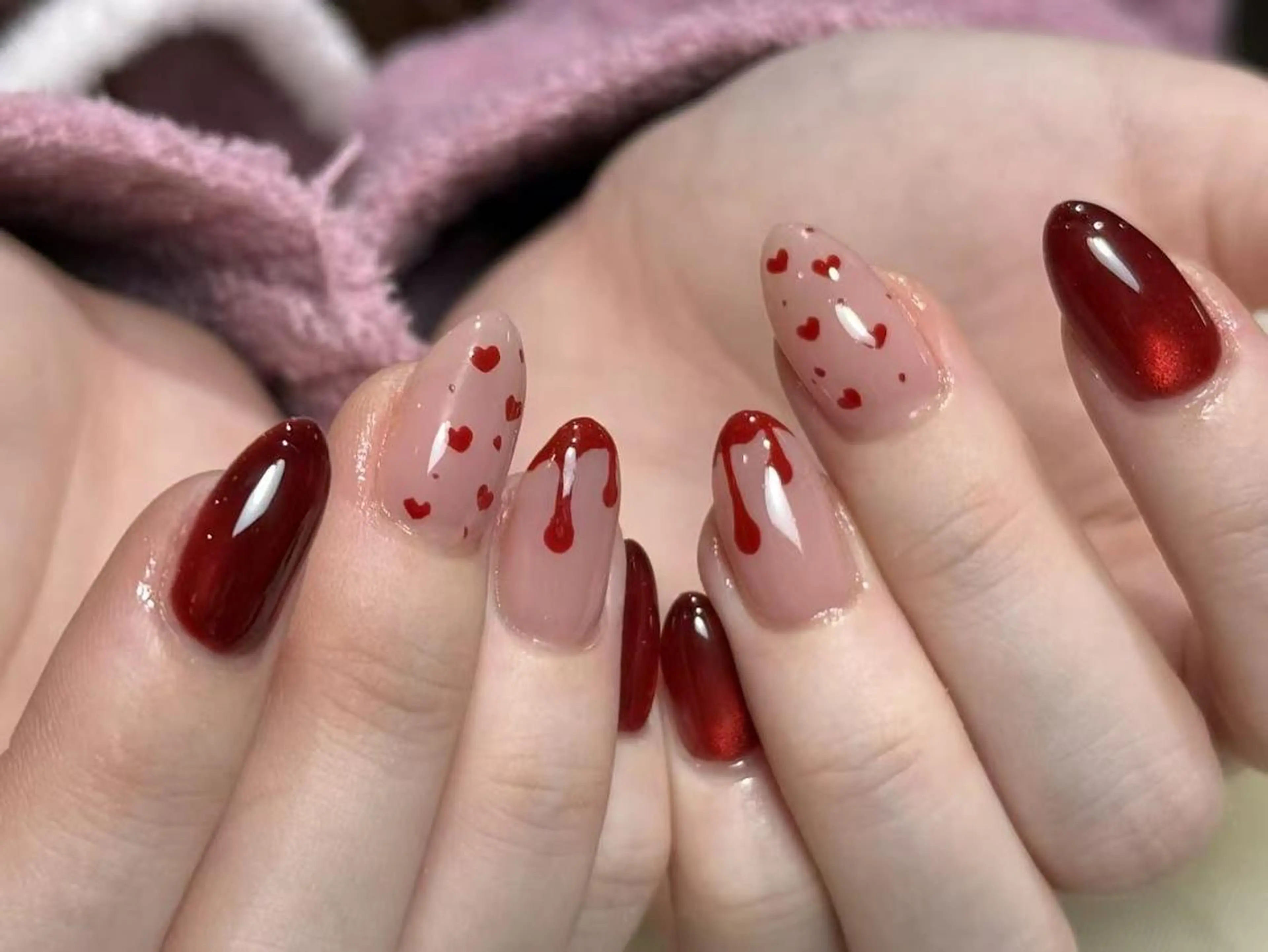 ネイル チークネイル 長さ出し フレンチネイル グラデーション マグネットネイル ハンドネイル ハンドケア 💕Dreamy KIYO💕のネイルデザイン