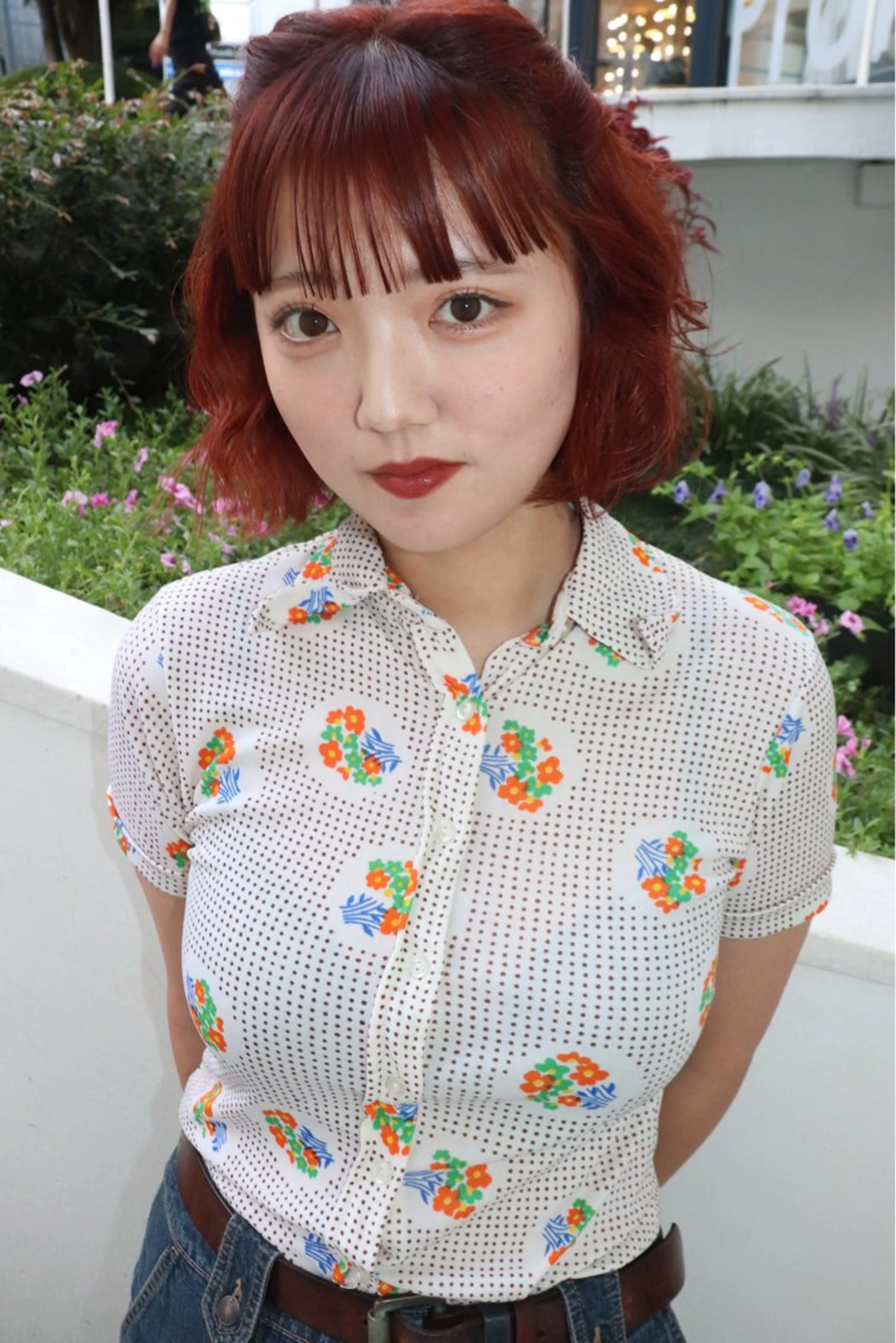 セミロング カラー ヘアアレンジ ヘアカラー @kyoniyy KYONIのヘアスタイル