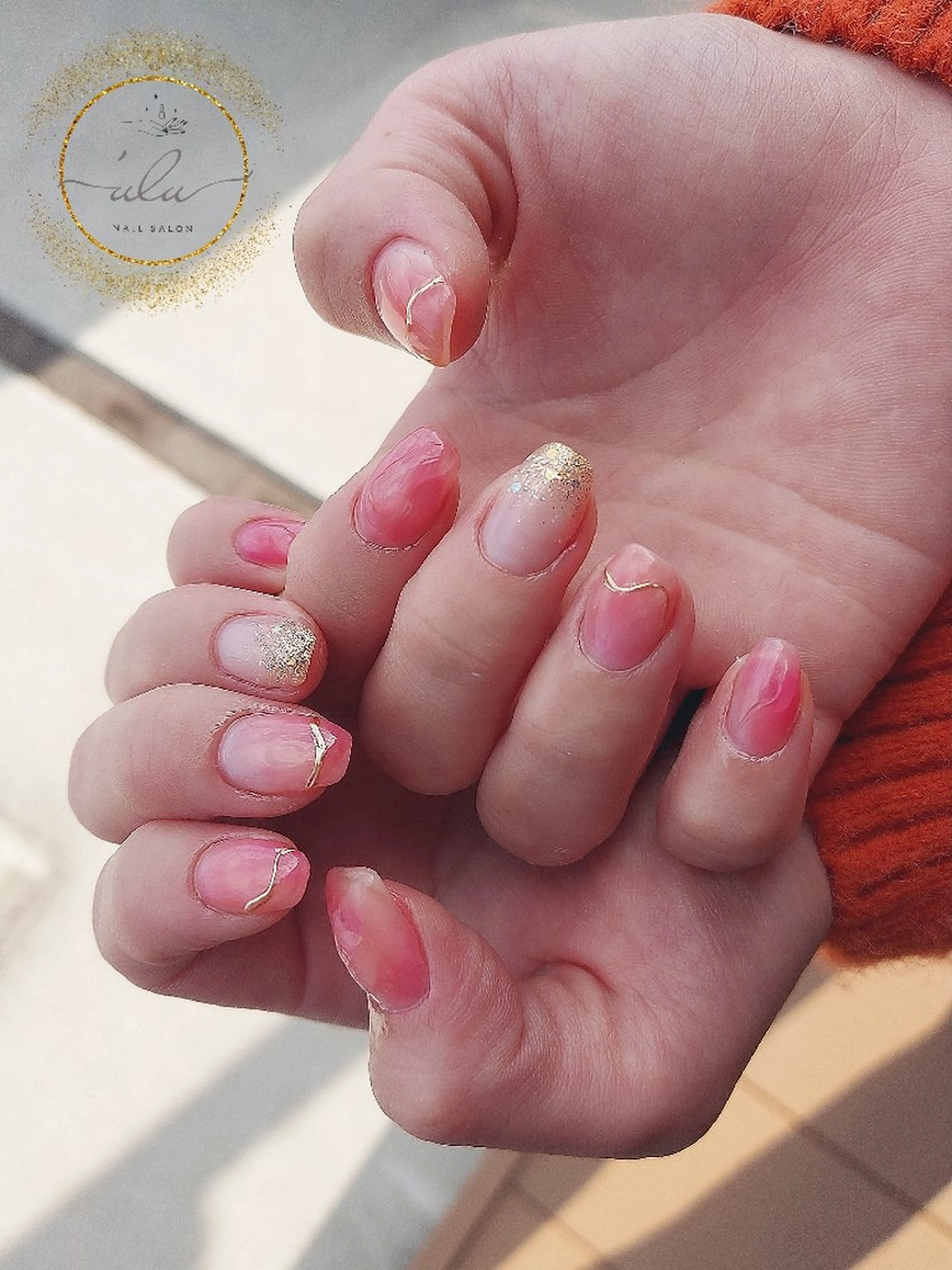 ネイル ミラーネイル ニュアンスネイル ハンドネイル Nailsalon 'uluのネイルデザイン