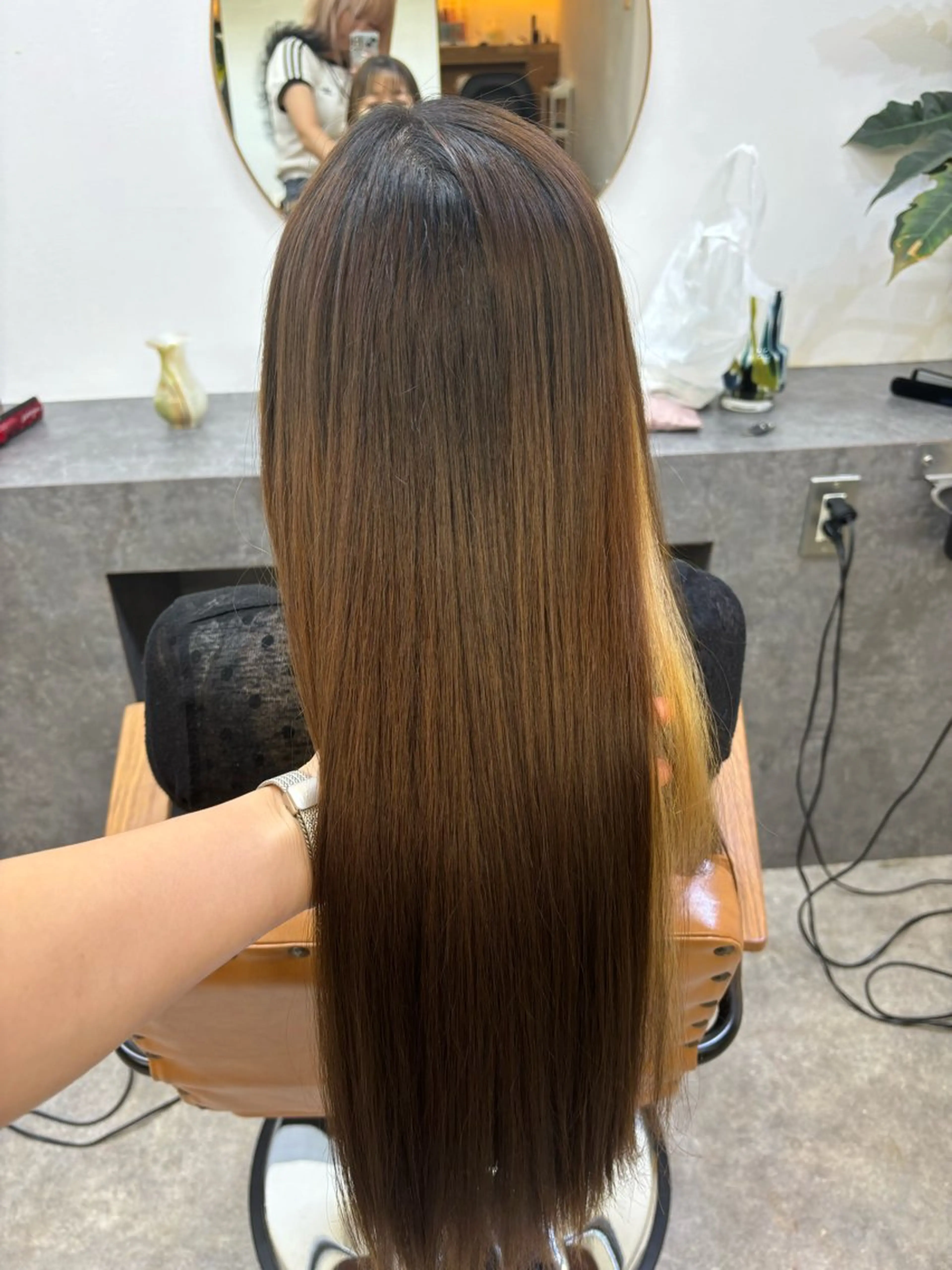 ロング 縮毛矯正 sakura🌸 レイヤー/韓国ヘアのヘアスタイル