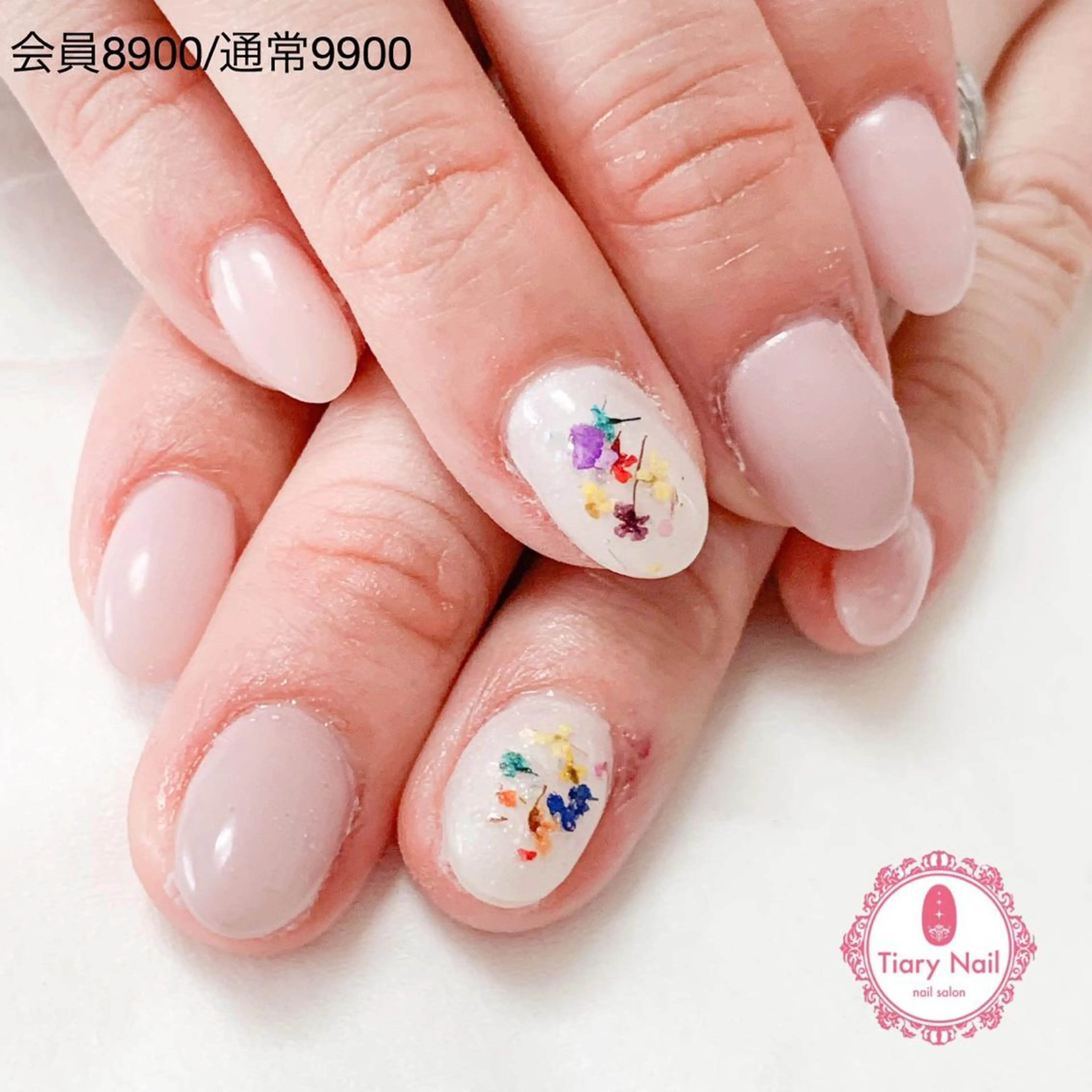 ネイル 桜ネイル 長さ出し オフィスネイル スカルプネイル シンプルネイル 💗🪽Tiary Nail🪽💗のネイルデザイン