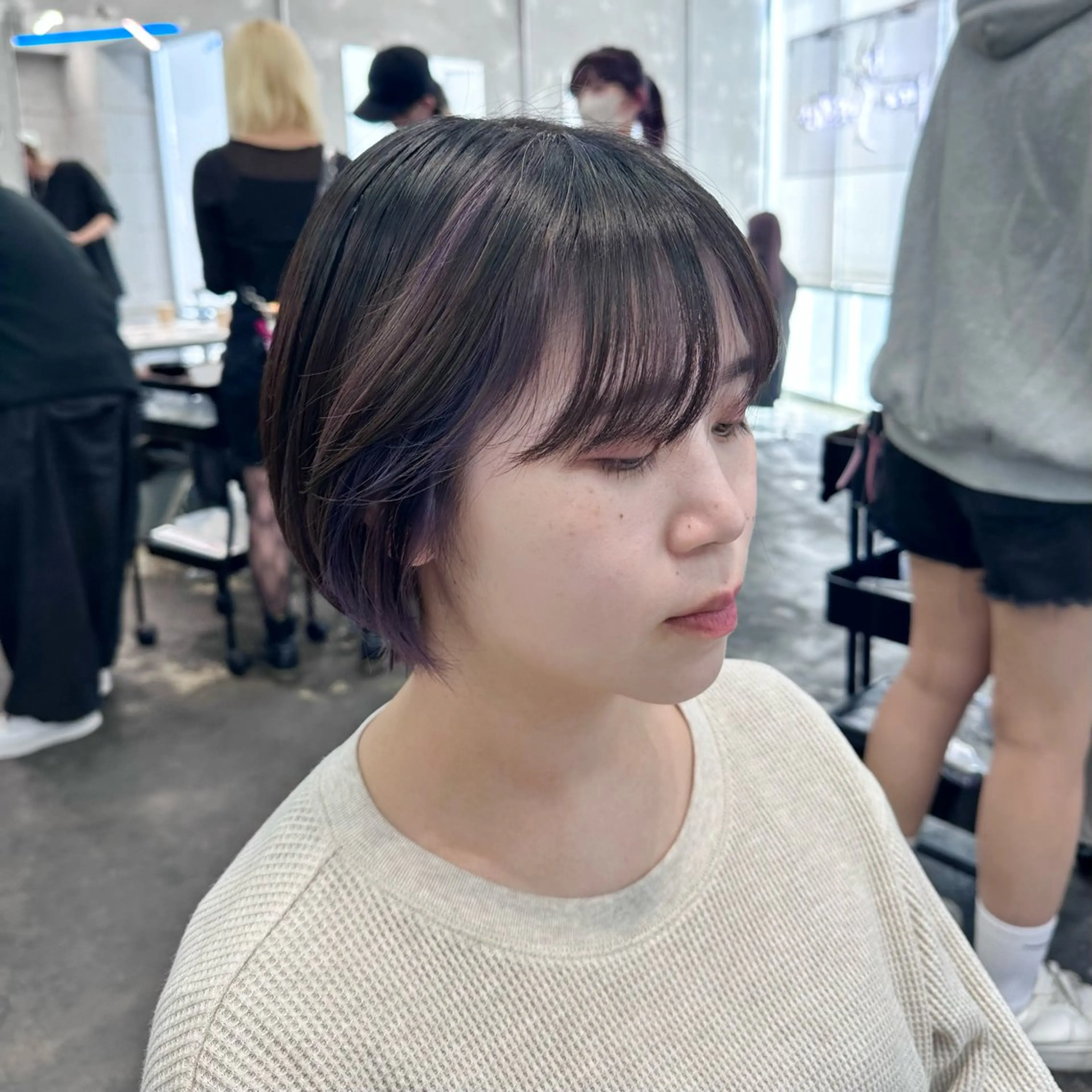 ミディアム カラー ヘアアレンジ 🥀モテ暖色× エクステ🥀あかりのヘアスタイル