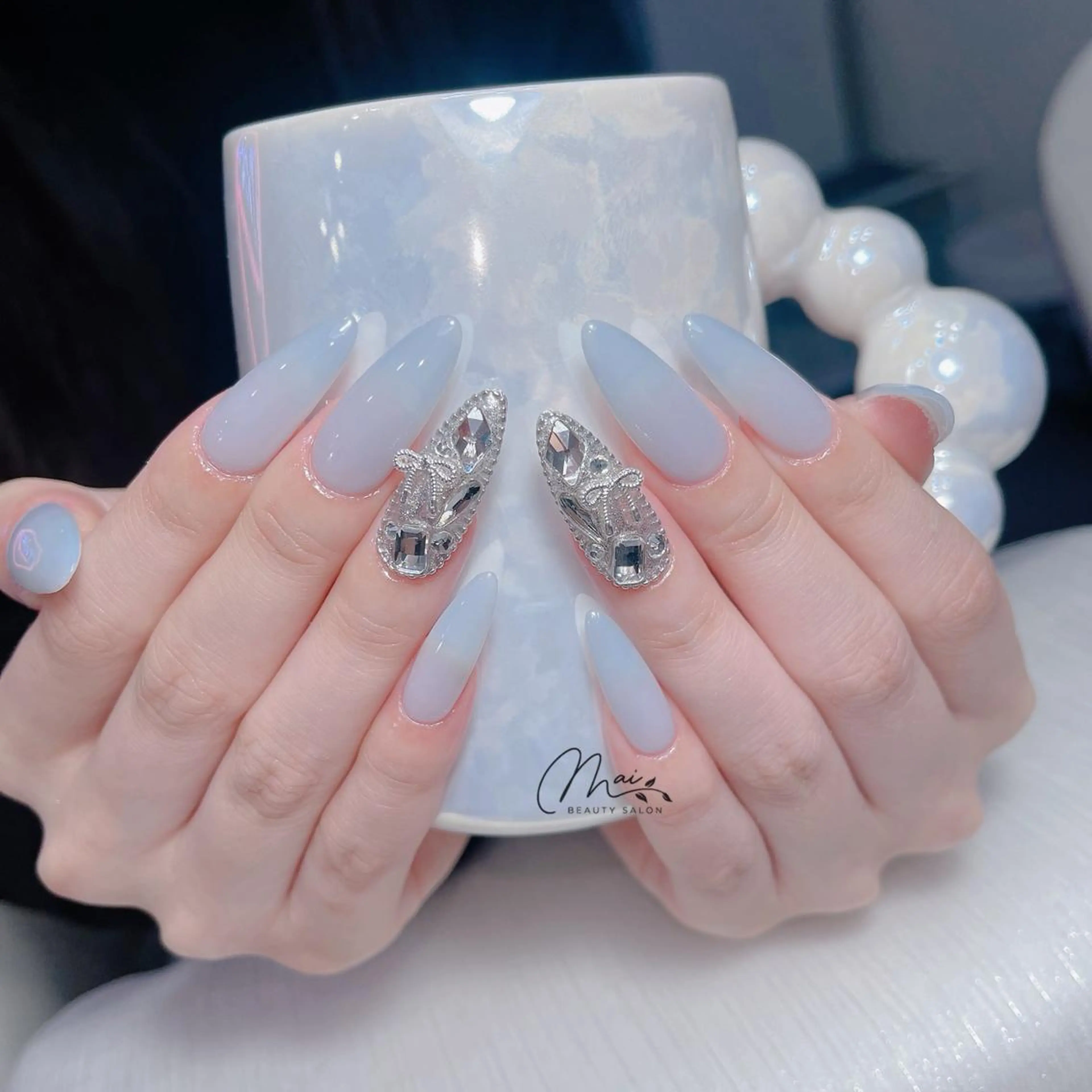 ネイル チークネイル フラッシュネイル フレンチネイル ジェルネイル 韓国ネイル ハンドネイル MaiBeauty マイ マイのネイルデザイン