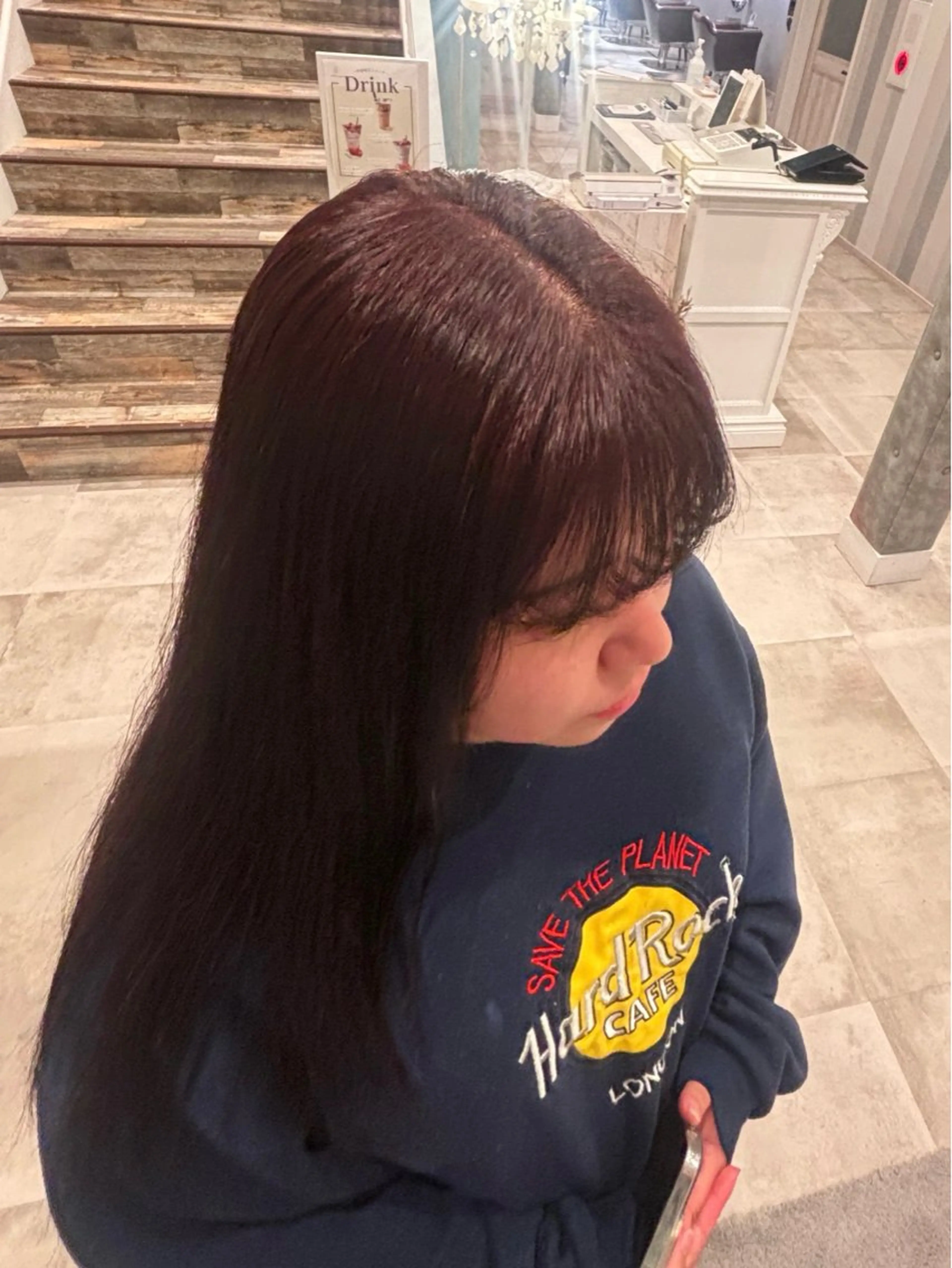 カラー レッドカラー Calbari 中島　朔のヘアスタイル