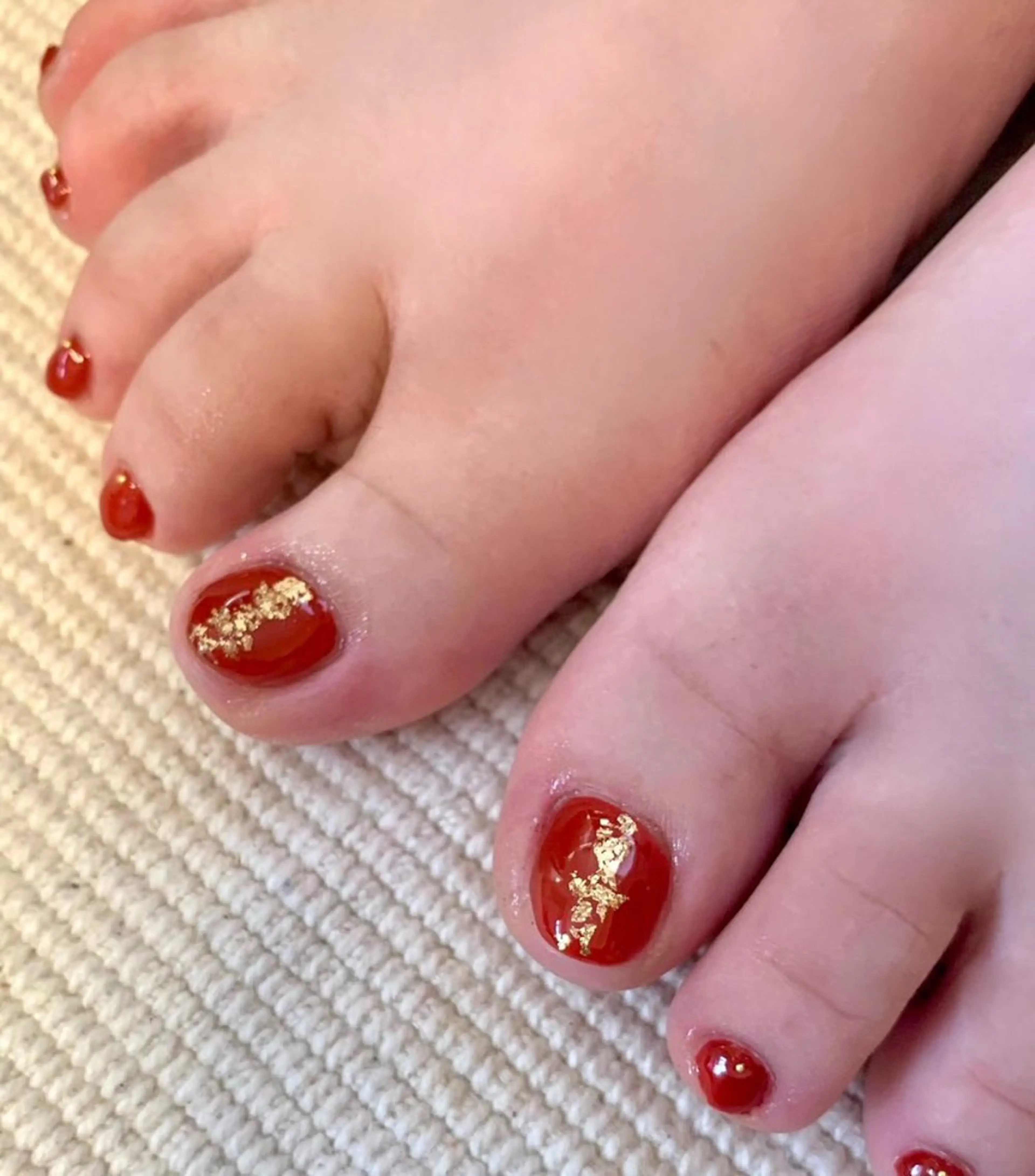 フットネイル【オフ有】ワンカラーの写真