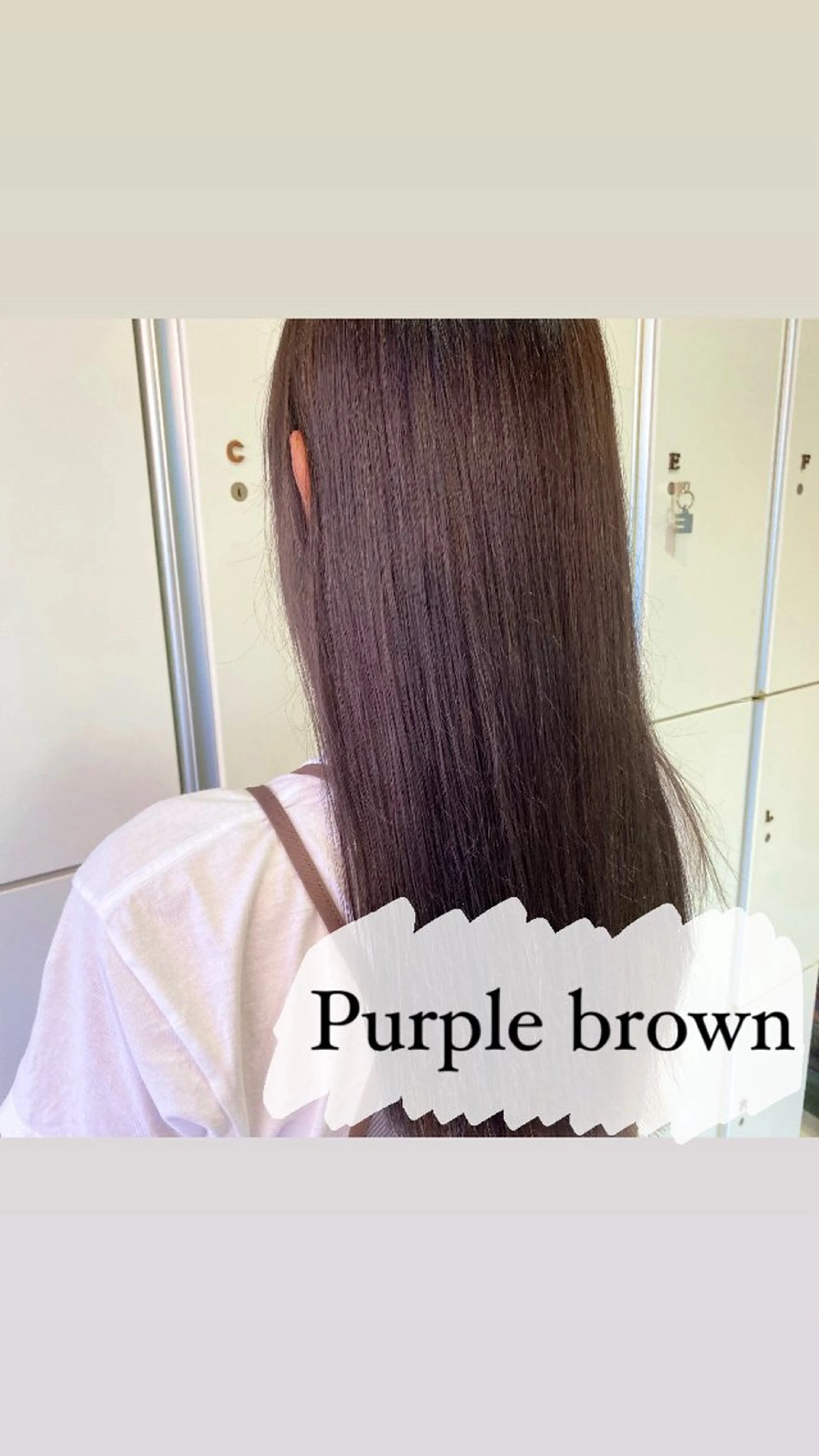 セミロング カラー ブラウンカラー 透明感カラー パープルカラー ミルクティーベージュ 暖色カラー/池田麻帆のヘアスタイル