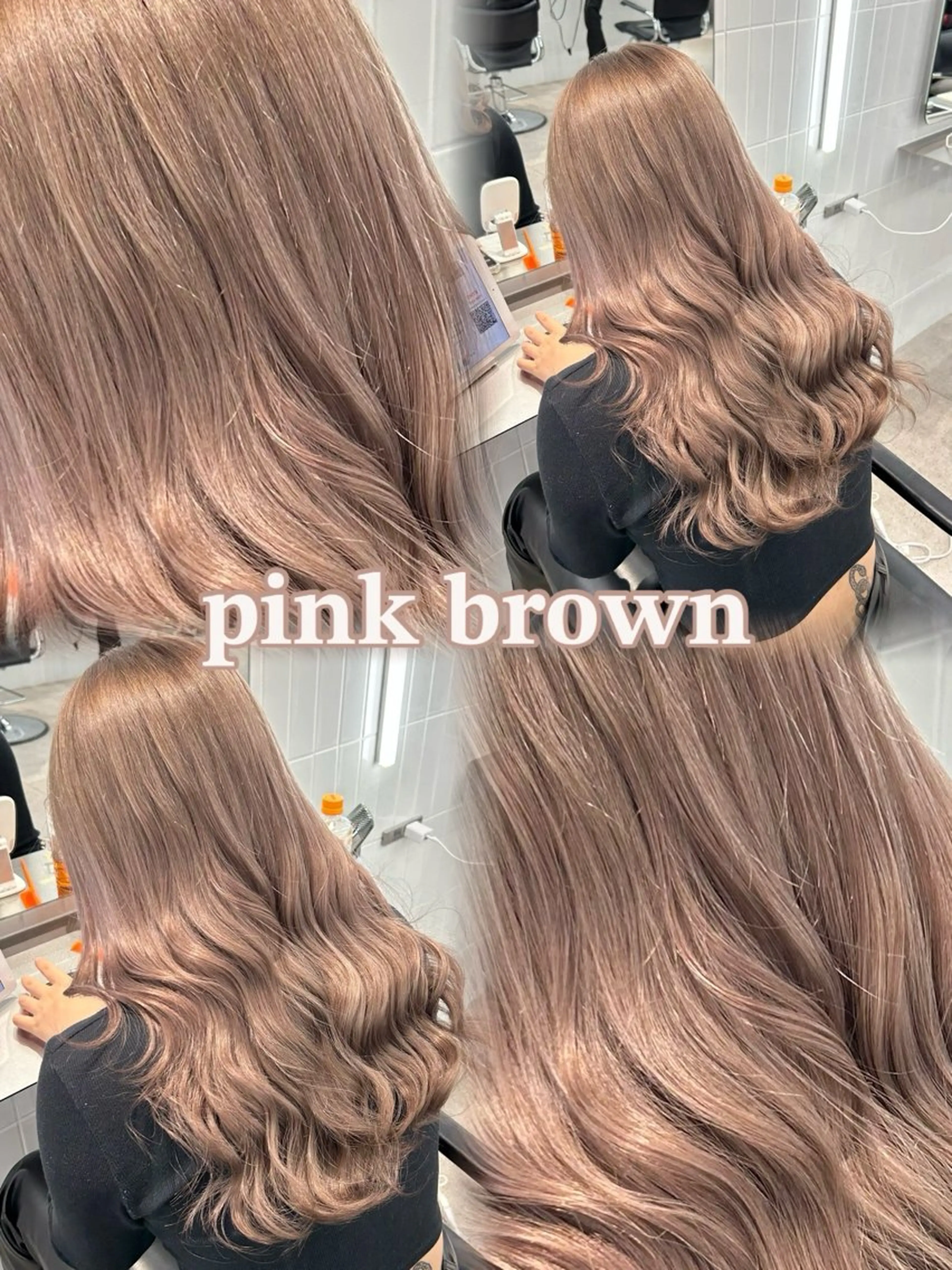 セミロング カラー ヘアカラー 🫧ミルクティー ブリーチRIKU🫧のヘアスタイル