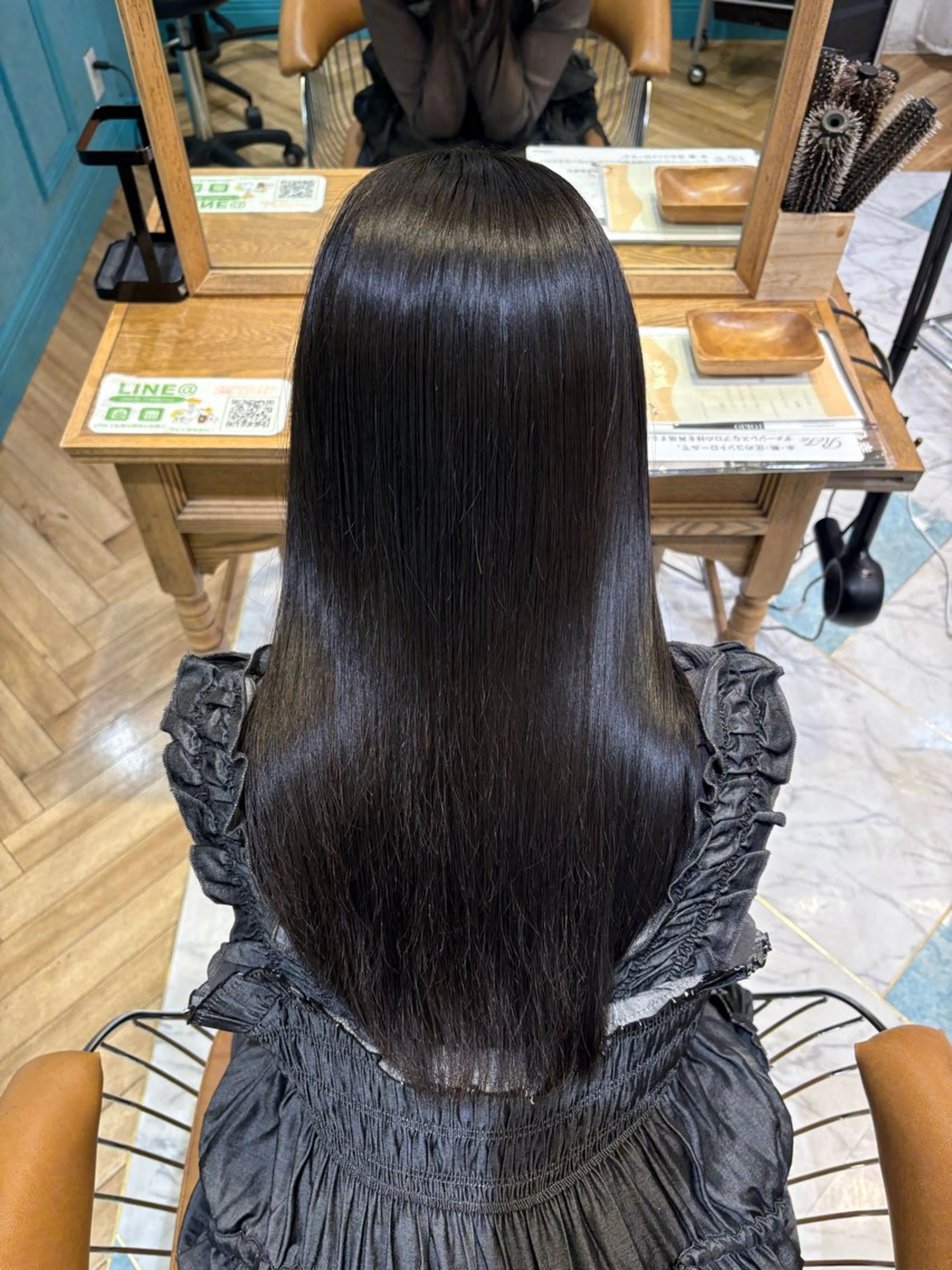 ロング 縮毛矯正 顔周りレイヤーカット /髪質改善/ゆう🤍のヘアスタイル