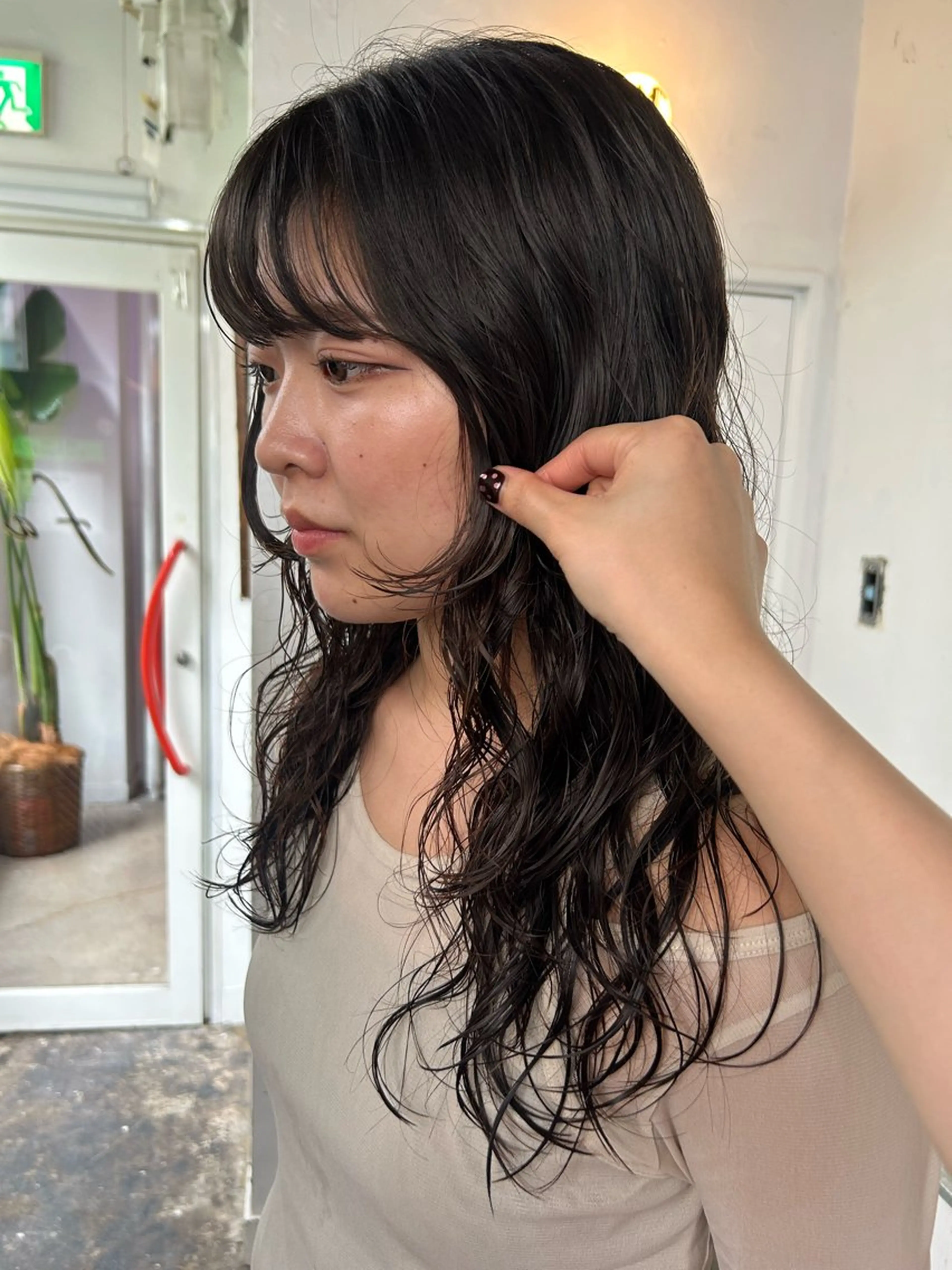 ロング パーマ レイヤーカット カット パーマ 小川真歩/パーマ /暖色オリーブのヘアスタイル