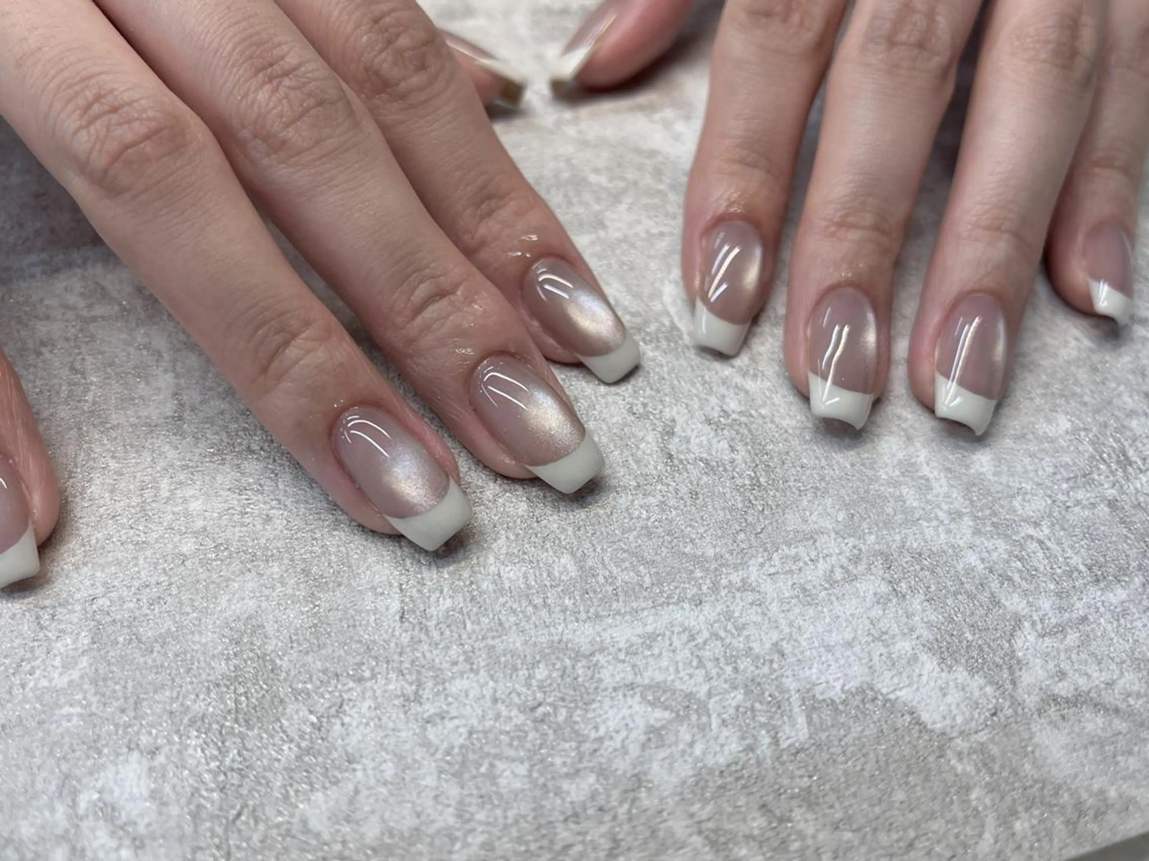 【オフ無料ケア込み】👏🏻バイカラーフレンチ👏🏻¥7500の写真