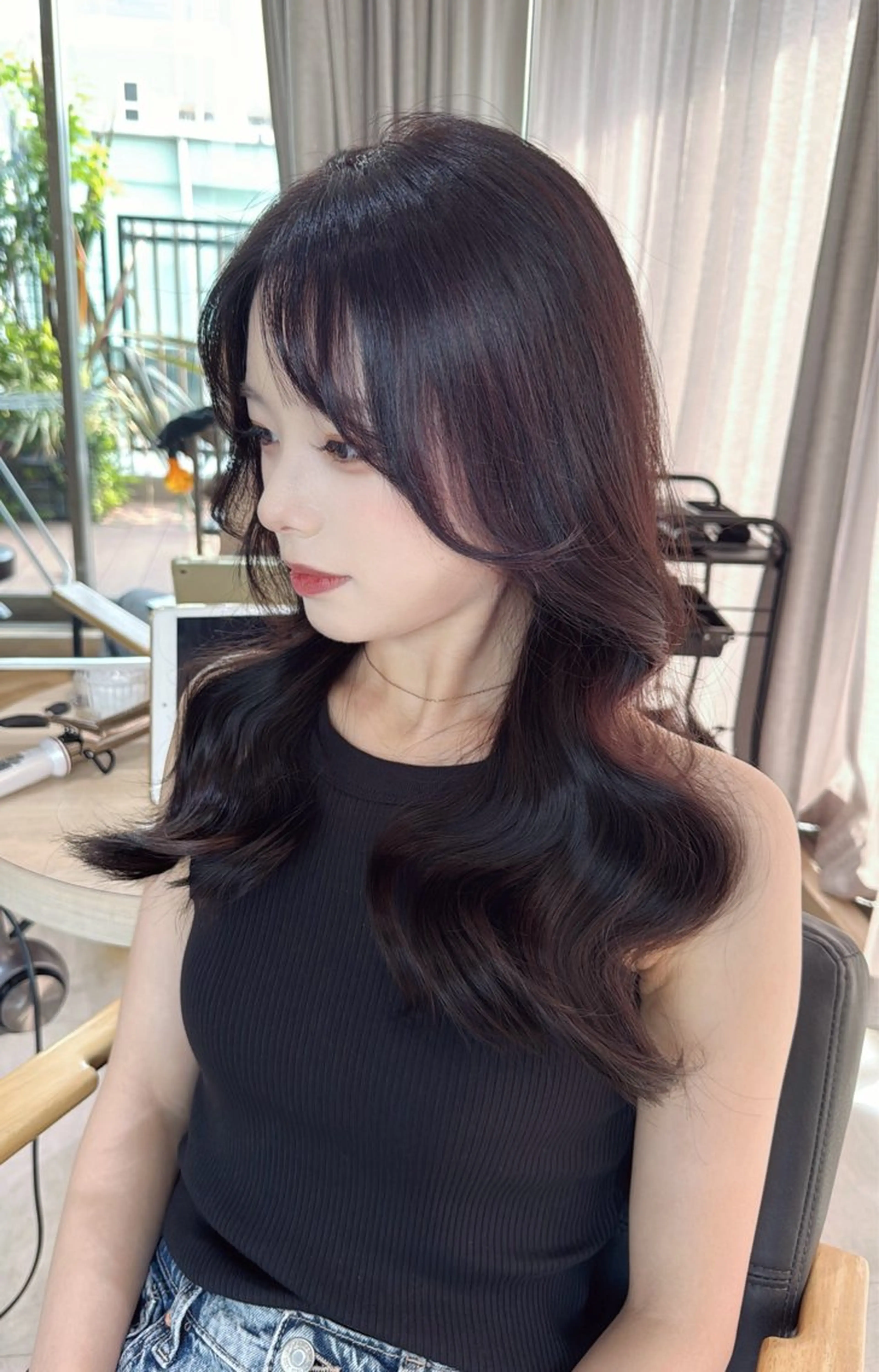 セミロング カラー カット ヘアカラー トリートメント レイヤーカット❤︎ 韓国ヘア❤︎YUKAのヘアスタイル