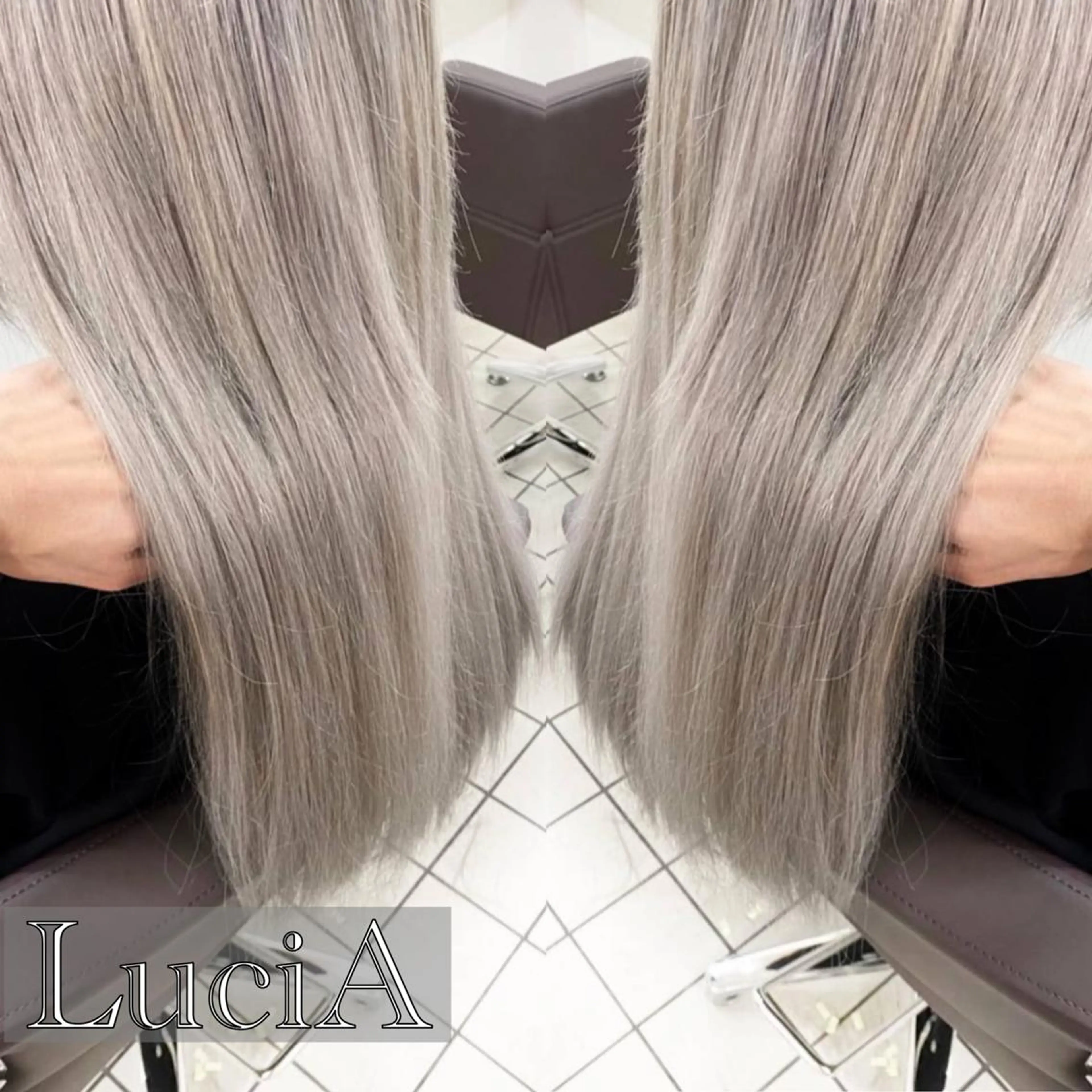 セミロング カラー ヘアアレンジ LuciA/エクステ カラーのヘアスタイル