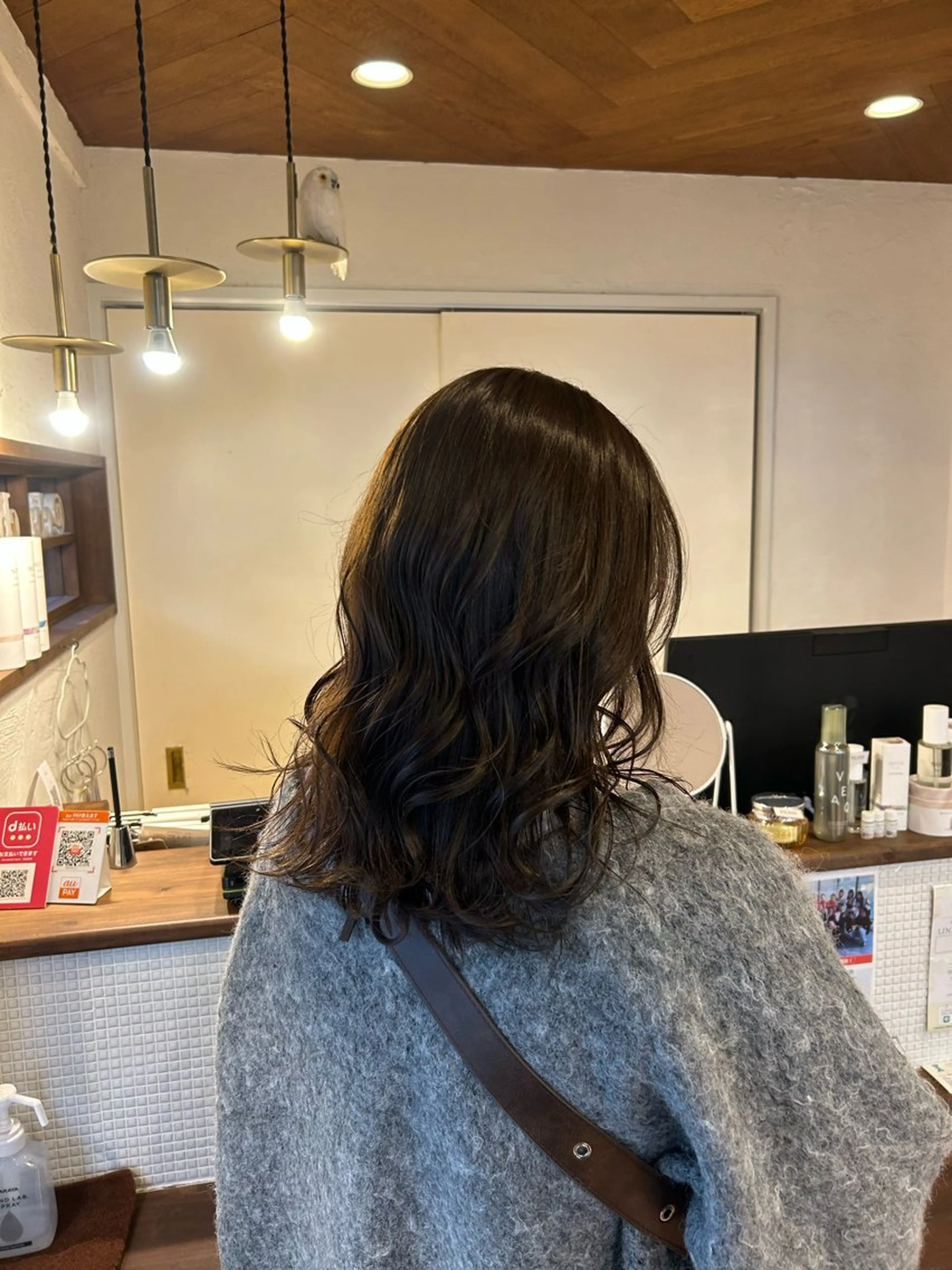 ミディアム カラー アッシュ アッシュブラウン ブラウンカラー カット ヘアカラー 徳 永のヘアスタイル