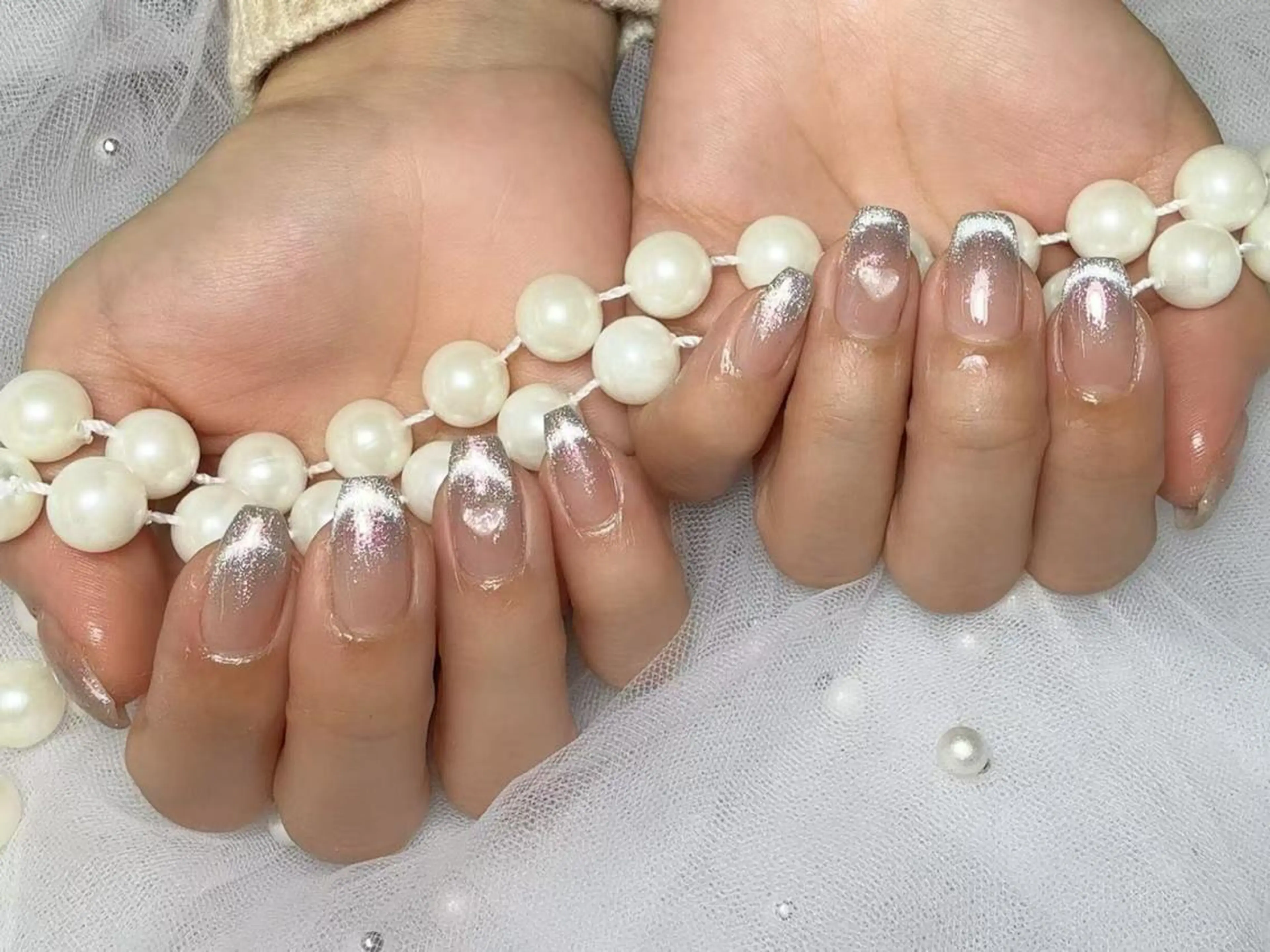 ネイル チークネイル 長さ出し フットネイル フレンチネイル ジェルネイル ヌドネイルスタジオ もものネイルデザイン