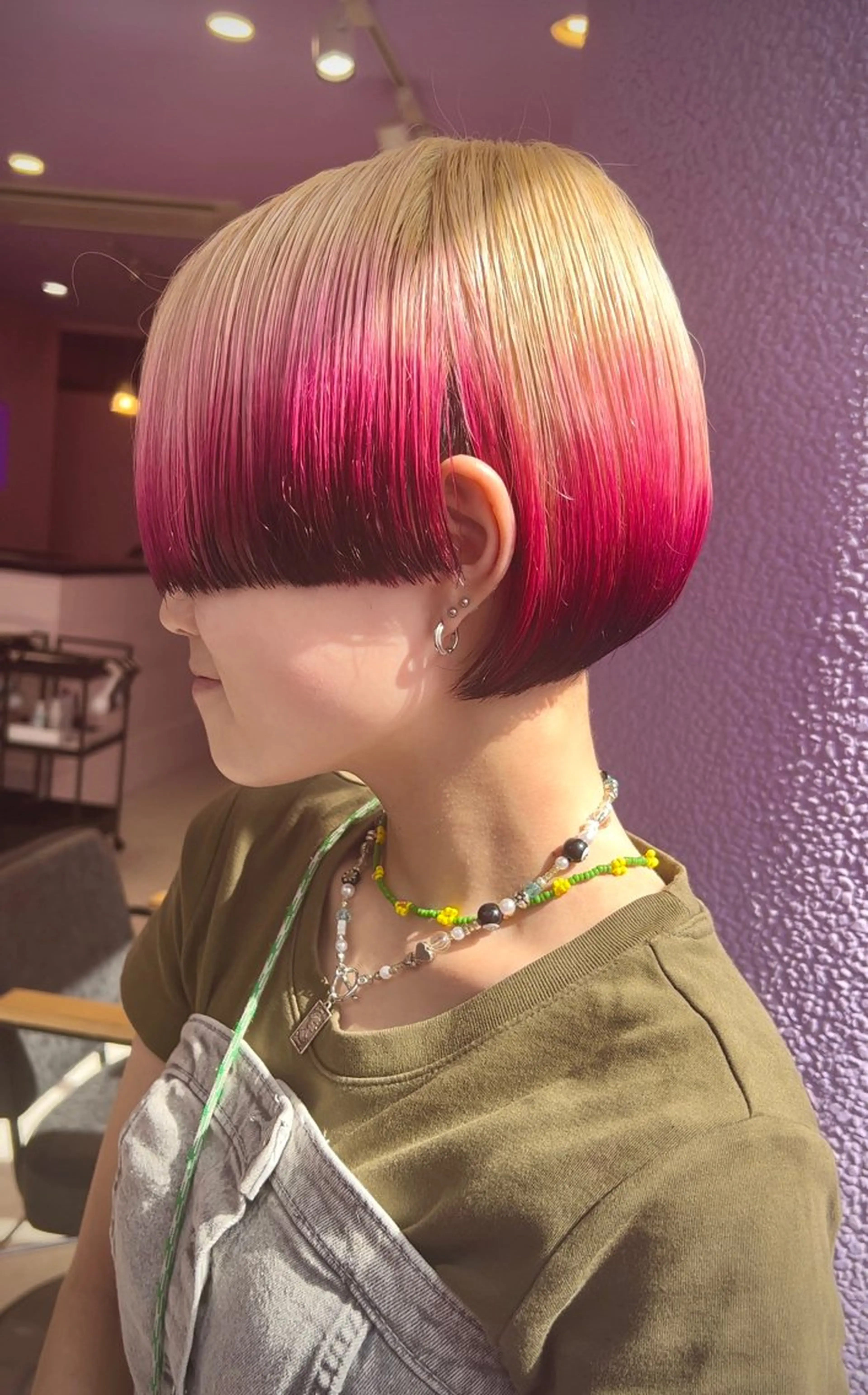 ショート カット ヘアカラー トリートメント 紙屋町ショート /ボブ　パーマ河内蓮のヘアスタイル