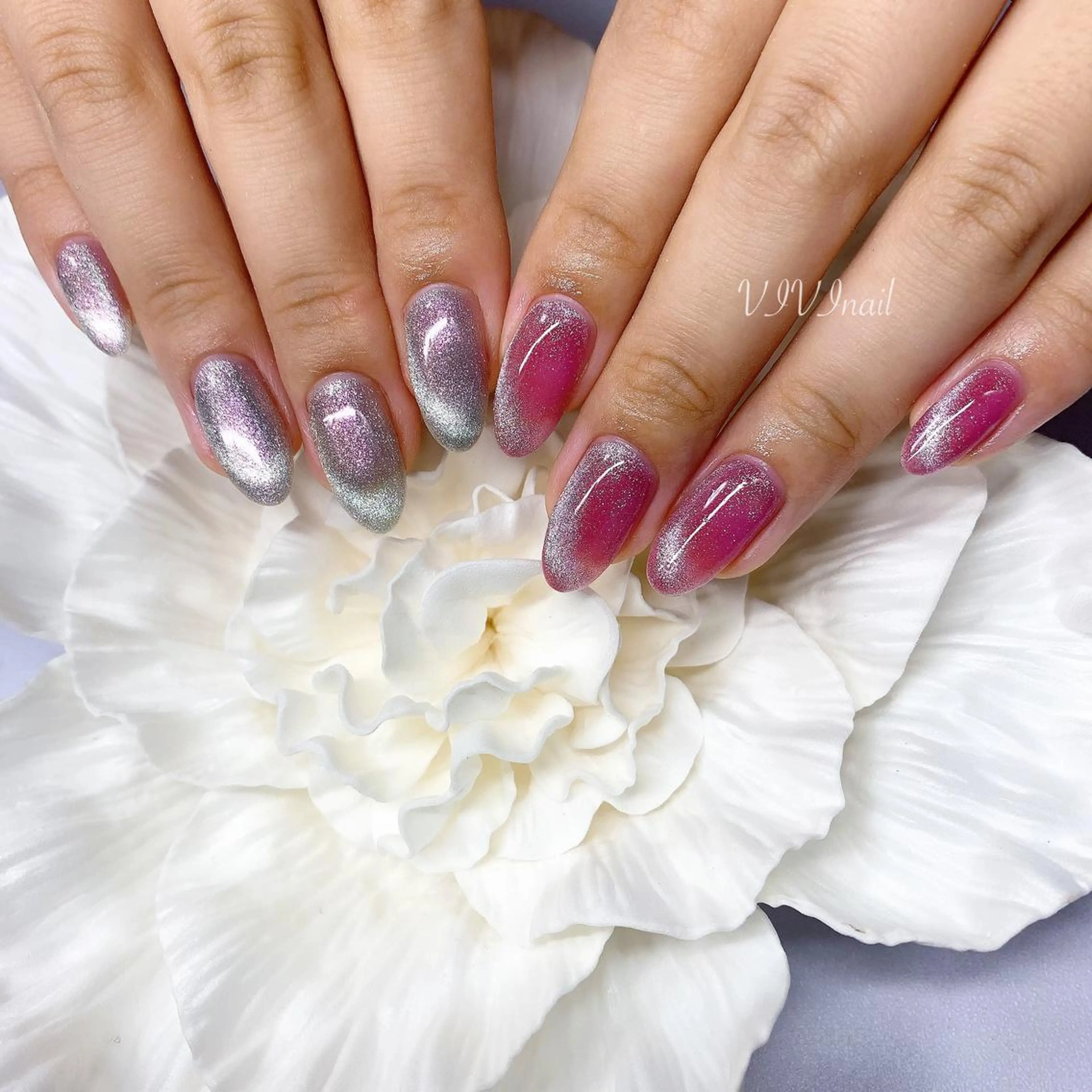 ネイル マグネットネイル ハンドネイル vivi nailのネイルデザイン