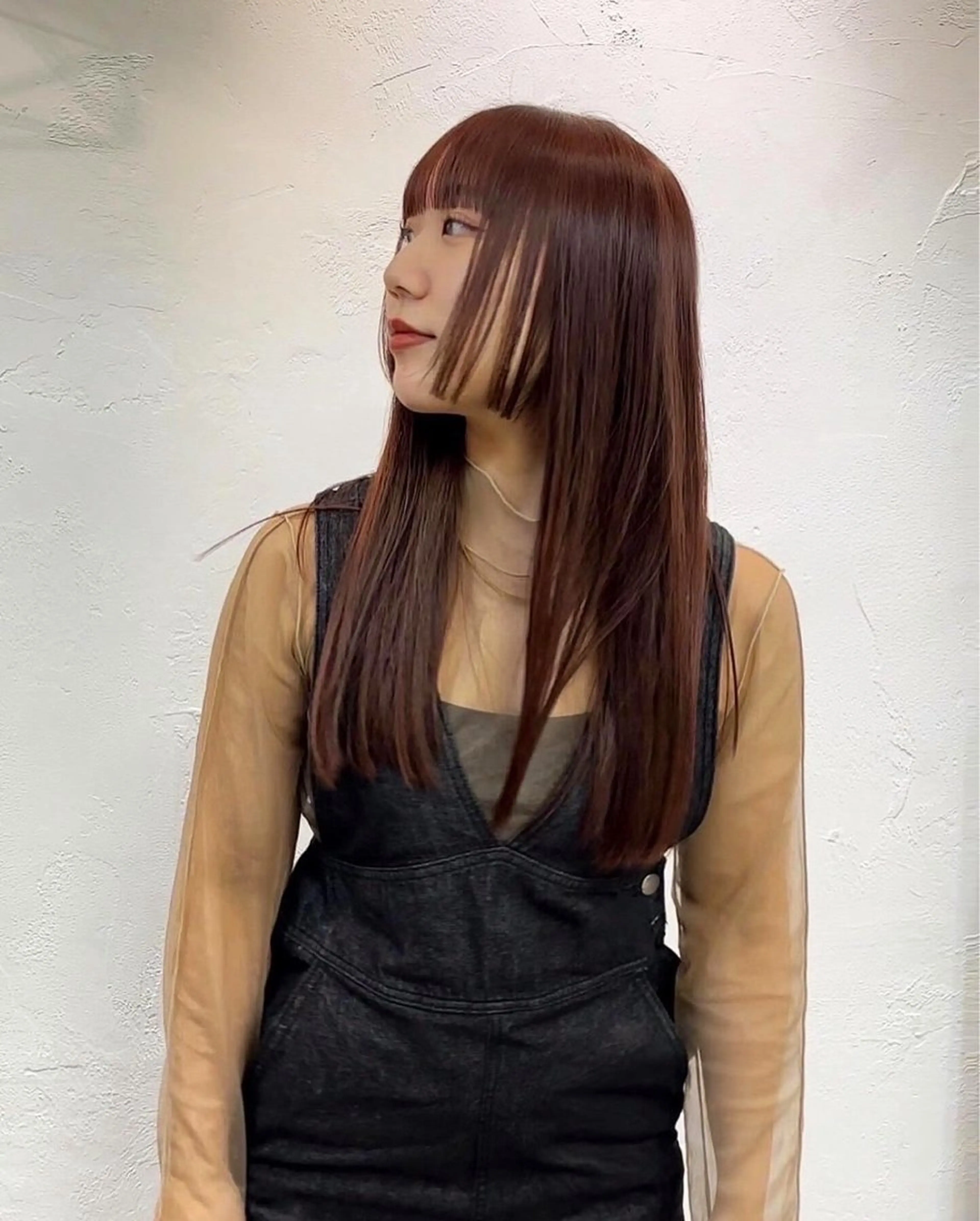 ミディアム カラー カット ヘアカラー トリートメント オリーブ/縮毛♡ Natsuno🩰のヘアスタイル