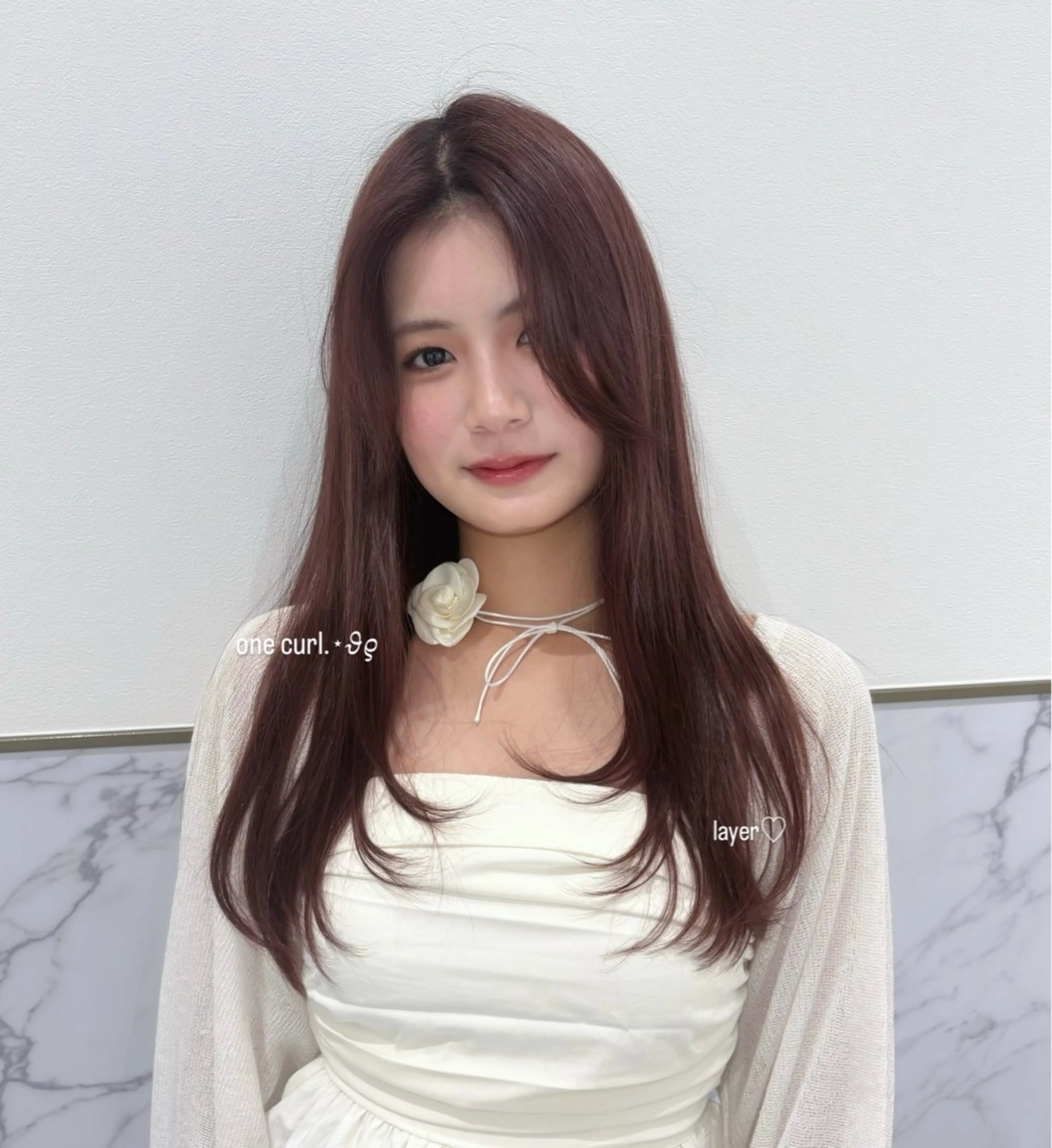 ロング カラー カット ヘアカラー ParveMix🎀 稲垣詞葉のヘアスタイル