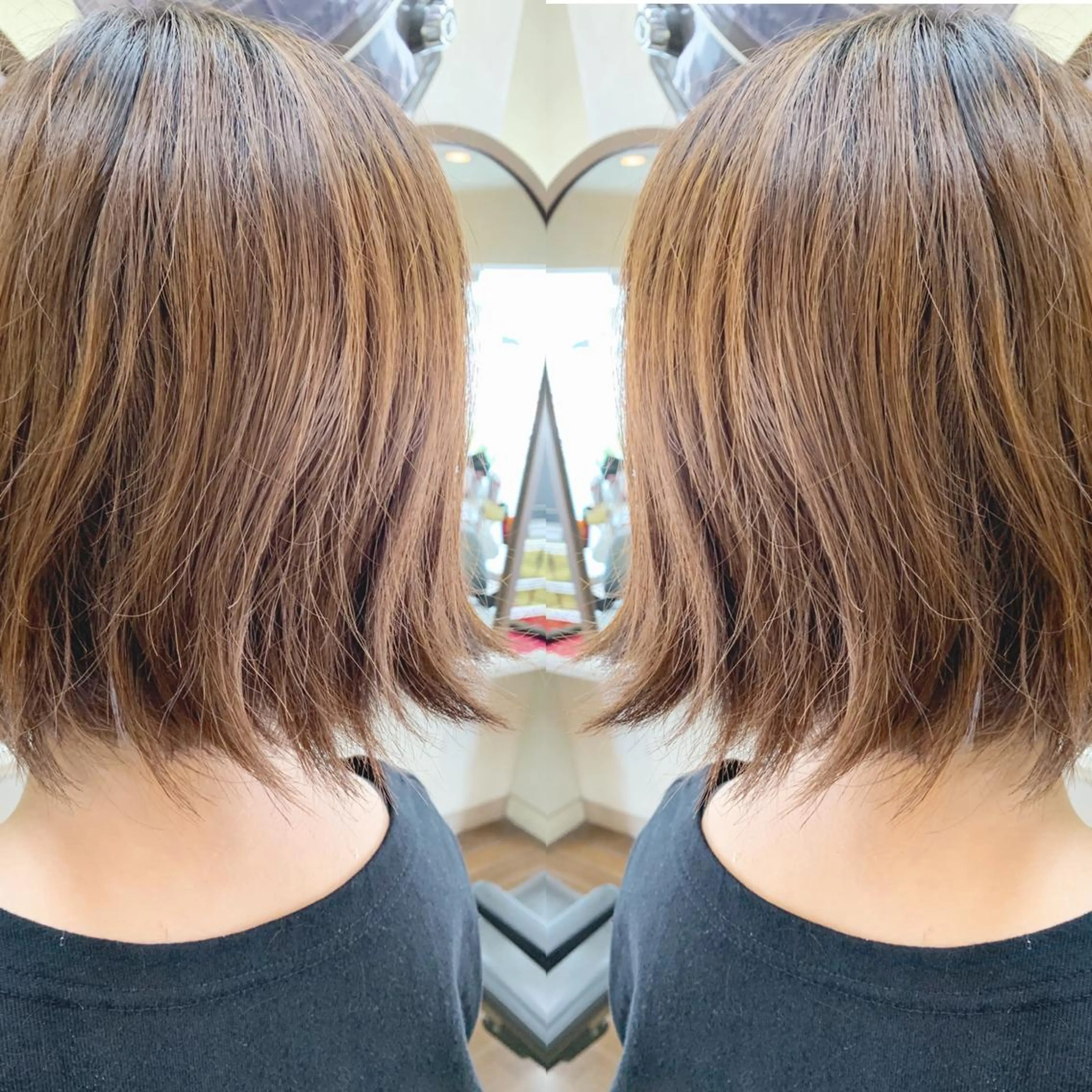 ショート ボブ 外ハネヘア カット トリートメント H所属・H (エイチ) 烏丸御池店のヘアスタイル