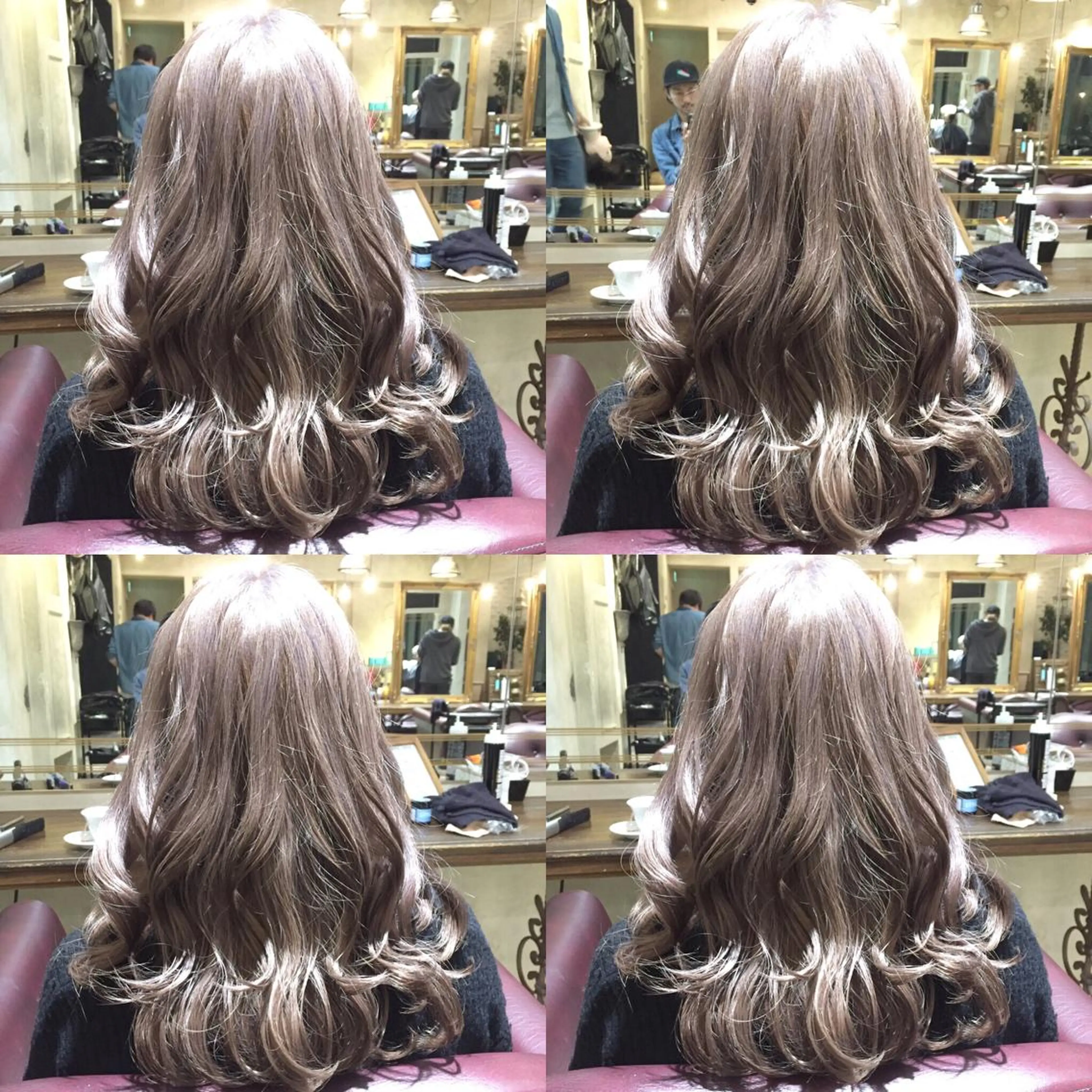 ロング カラー ブリーチ グレージュ シルバー シルバーグレージュ Salon de MiLK所属・露木 啓介のヘアスタイル